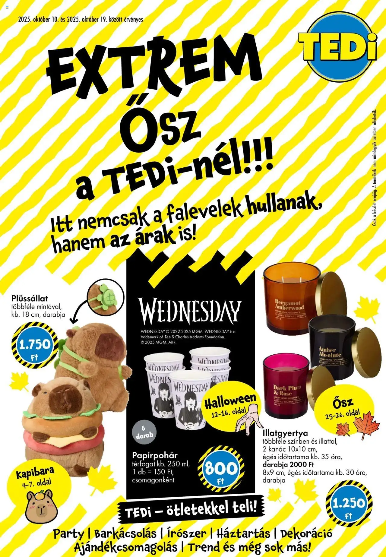 TEDi Akciós újság - 1oldal - érvényes 2025.10.10.-tól
