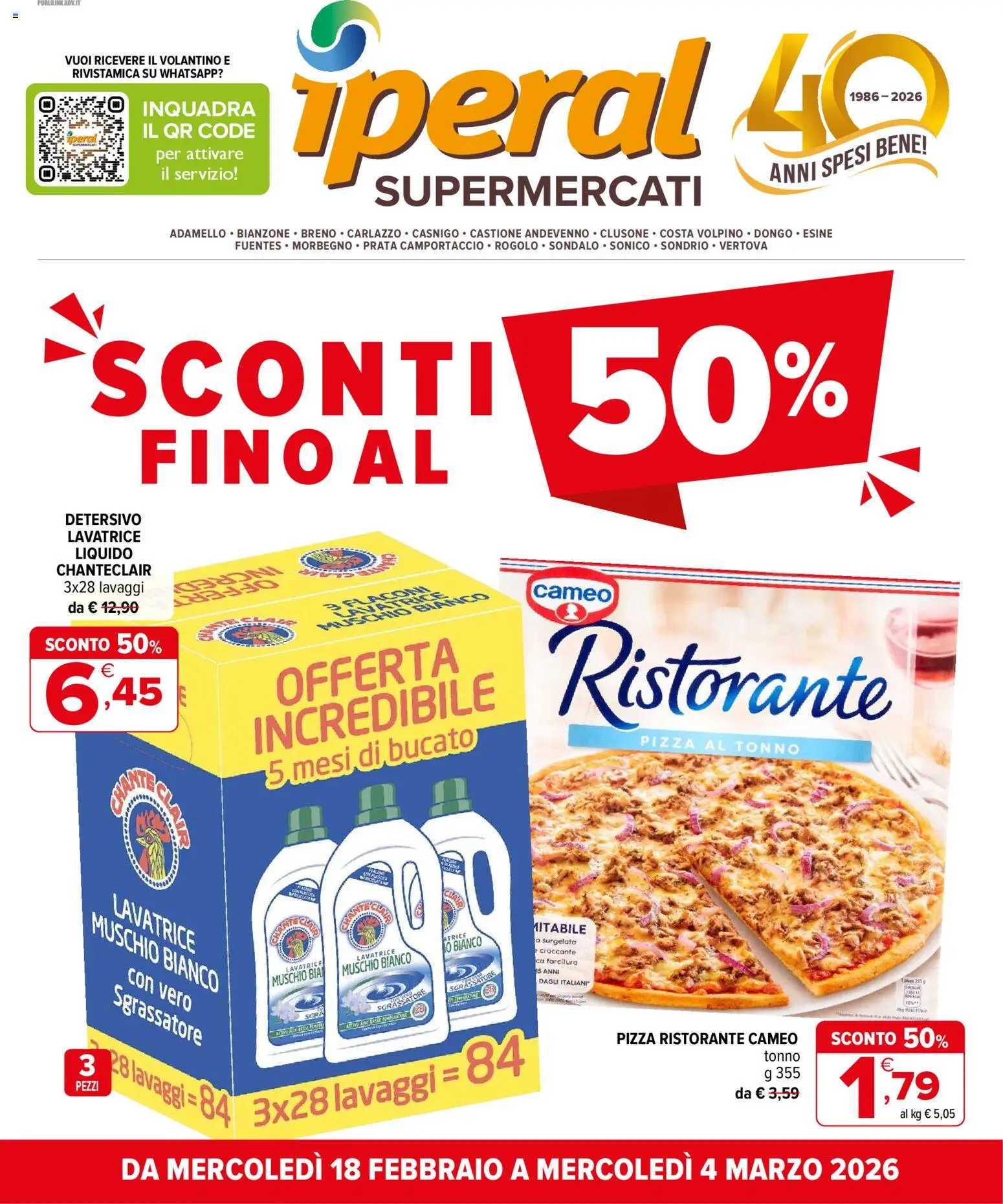 Volantino Iperal	 - pagina 1 - valido dal 18/02/2026