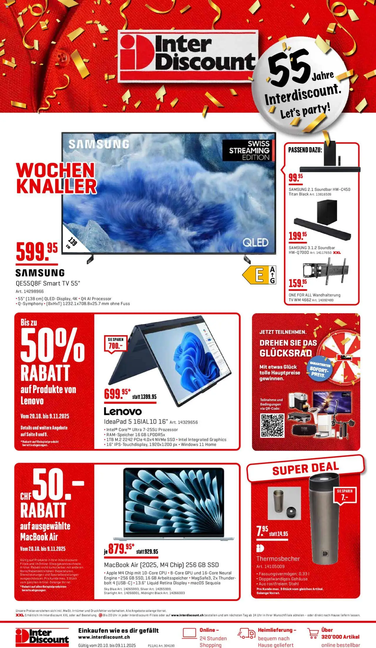 Interdiscount Aktionen - Seite 1- gültig ab 20.10.2025