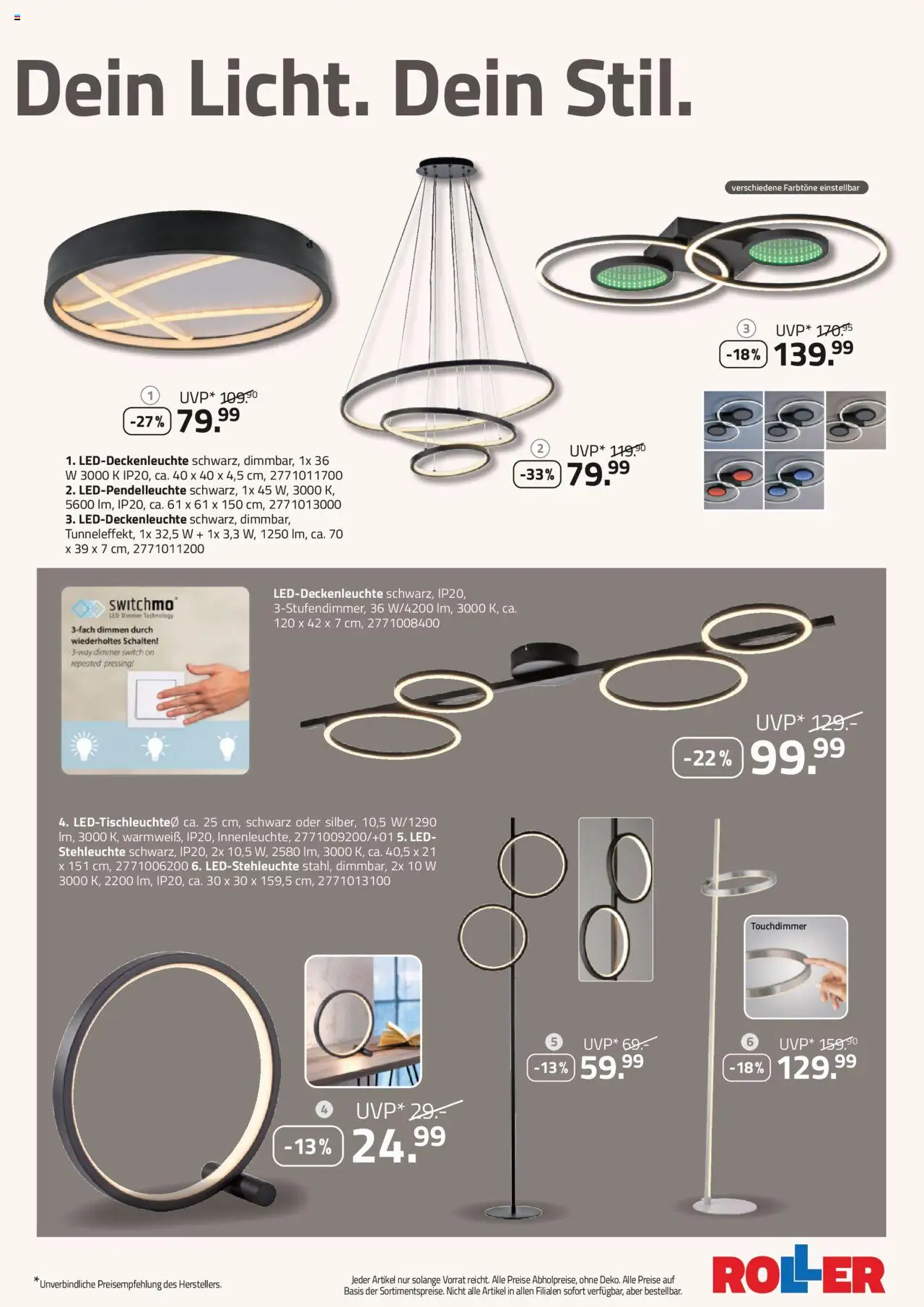 Roller  Leuchtenmagazin 2025 - Seite 5 - gültig ab 28.09.2025