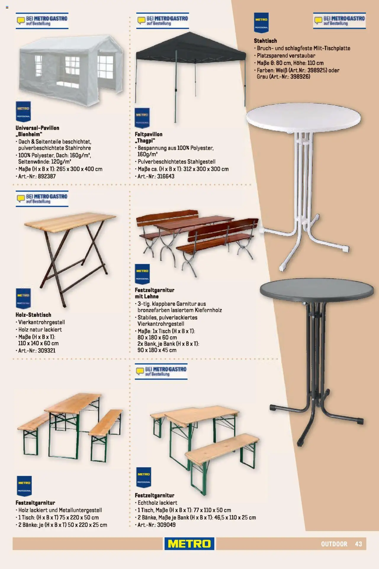 Metro Sortimentskatalog Vereine & Feste - Seite 43 - gültig ab 01.06.2024