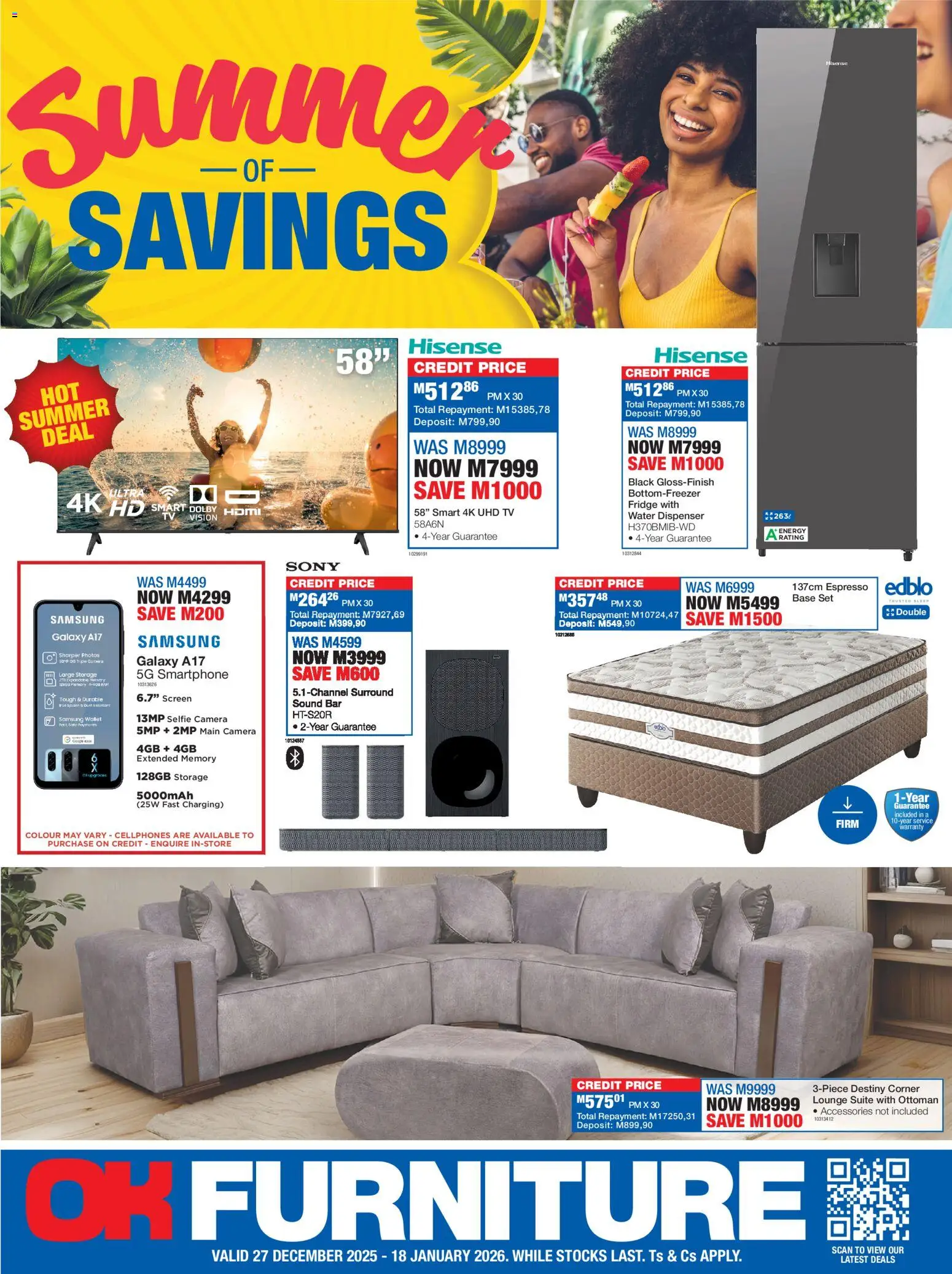 OK Furniture - Lesotho Specials - page 1- valid from 27/12/2025