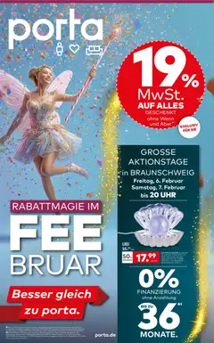 Vorschau Porta! Rabattmagie im FEEbruar mit 19% MwSt. auf alles gültig ab 01.02.2026