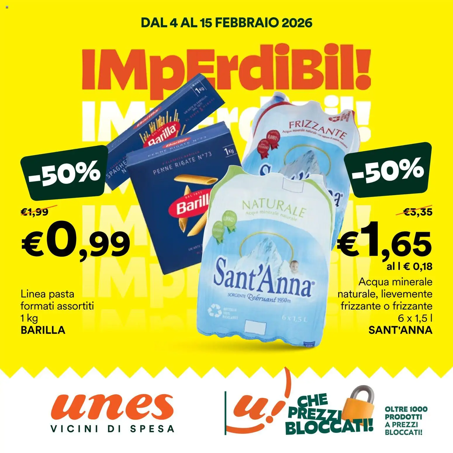 Volantino Unes	 - pagina 1 - valido dal 04/02/2026