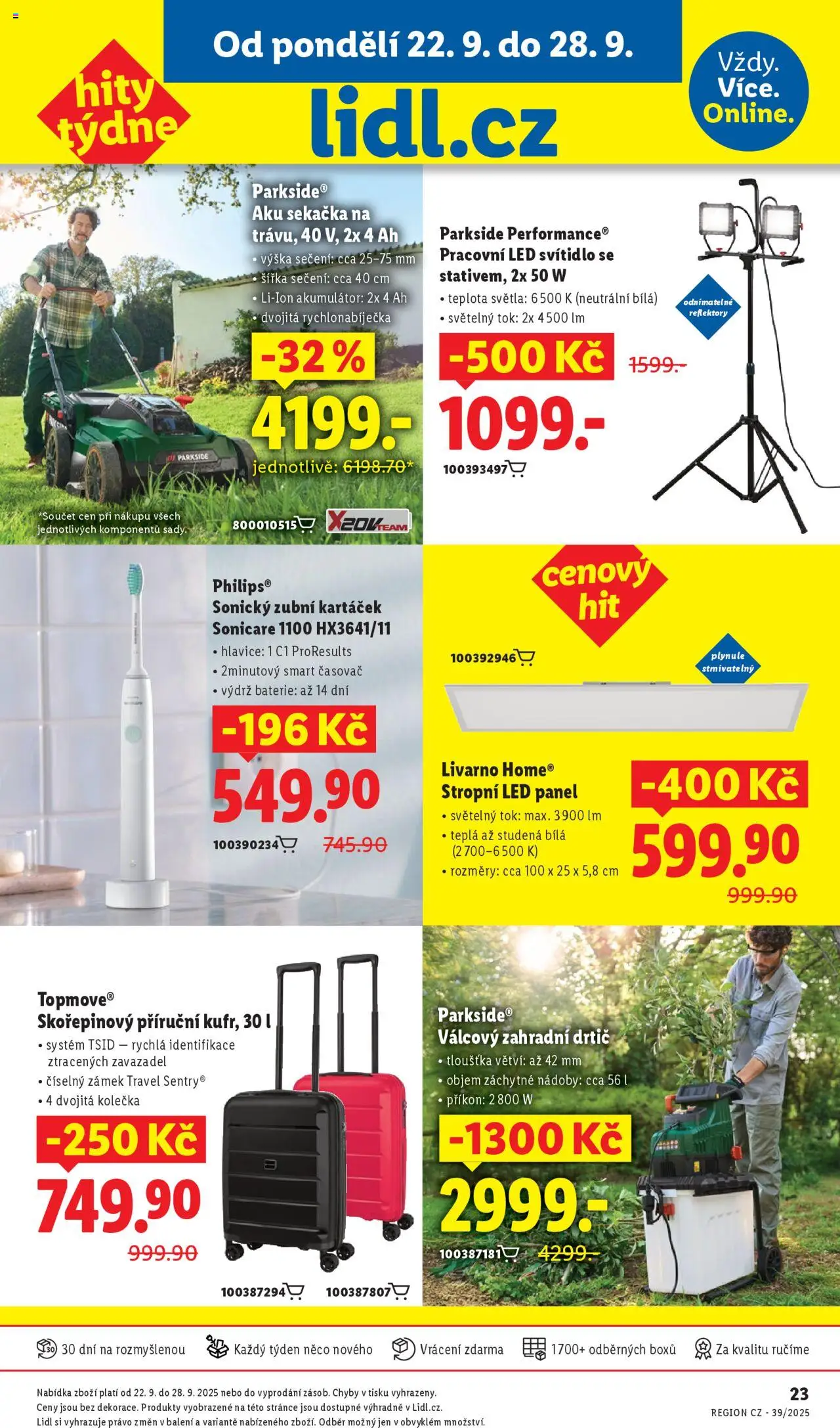 Lidl leták - Hity týdne - strana 1- platný od 22.09.2025