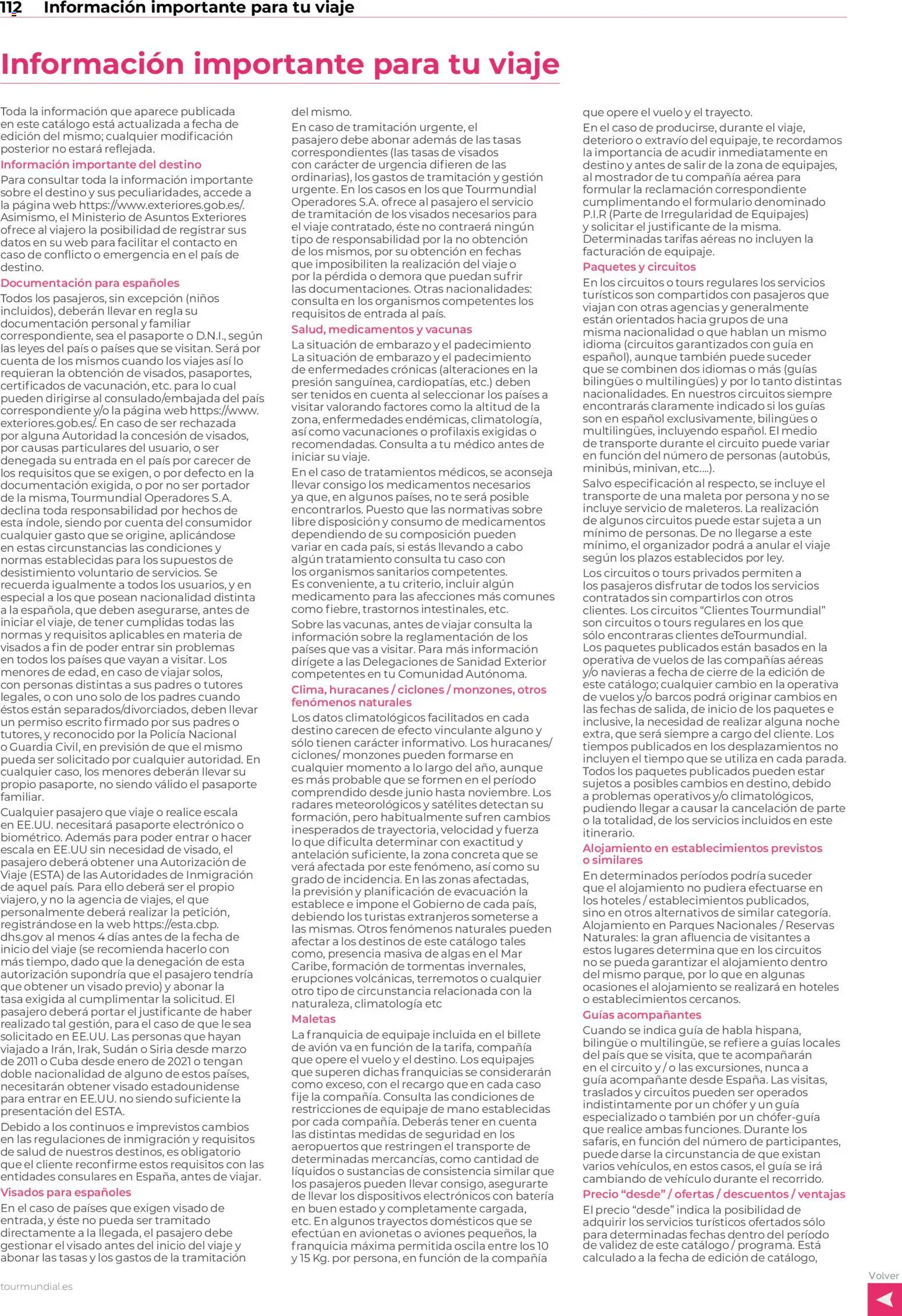 Viajes El Corte Inglés Africa y Oriente Medio - Página de 112 - Válido desde 01/01/2026