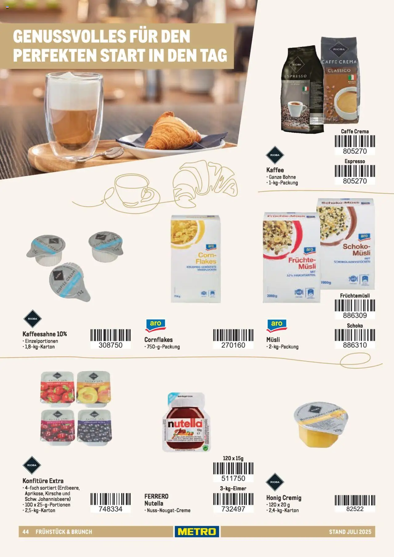 Metro - Sortimentskatalog Lieferservice - Seite 44 - gültig ab 31.07.2025