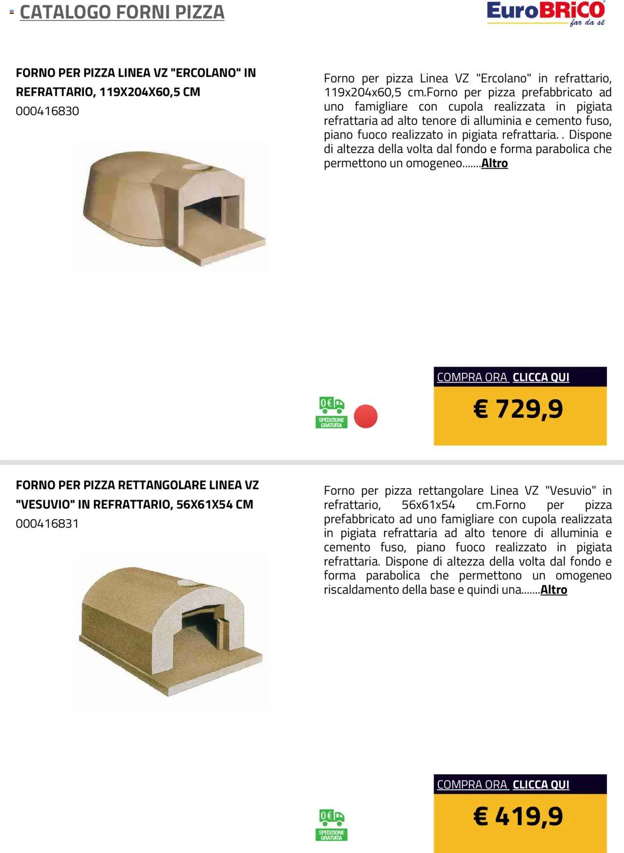 Eurobrico Forni Pizza catalogo - pagina 9 - valido dal 23/07/2025