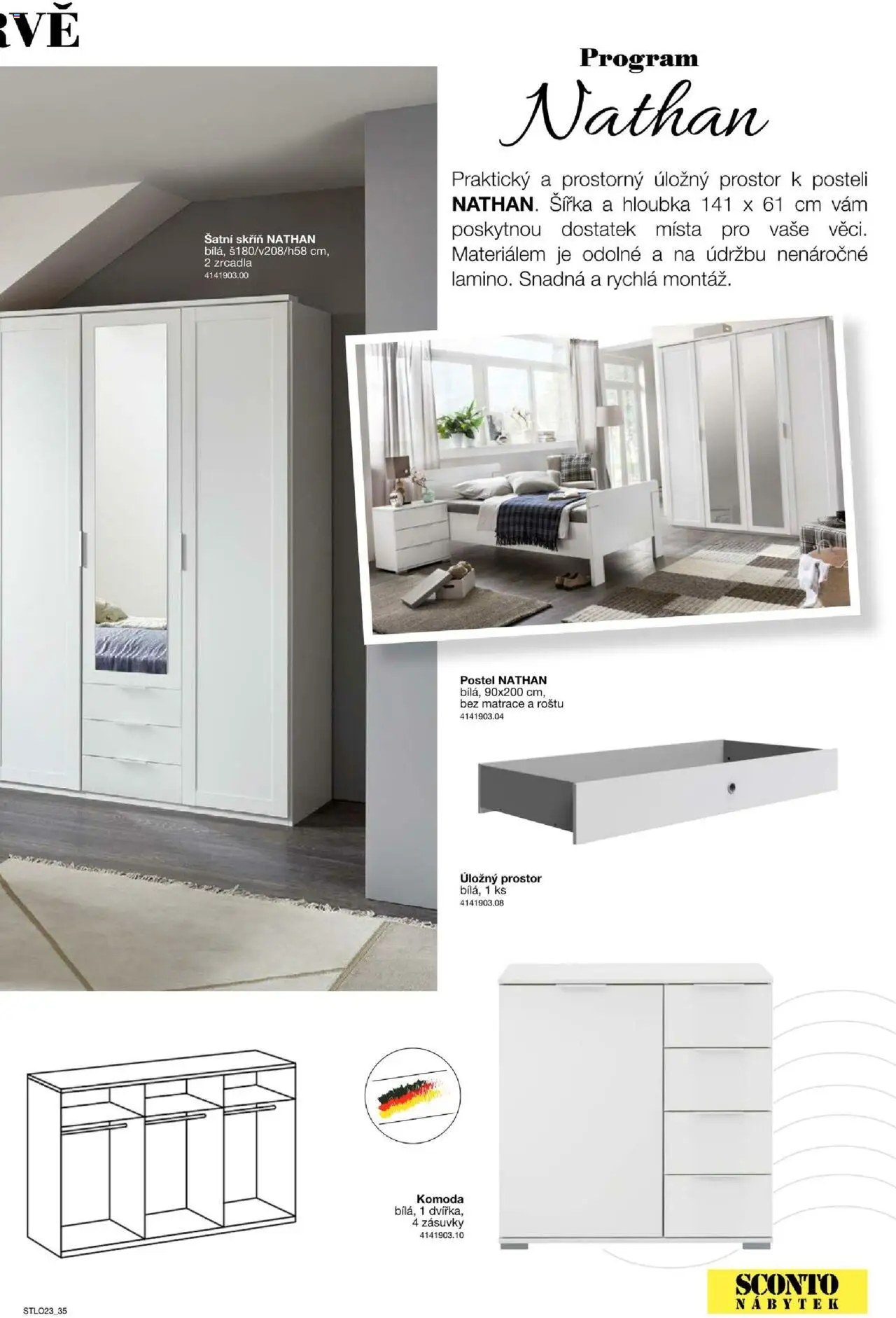 Sconto nábytek katalog - Ložnice - strana 35- platný od 01.01.2025