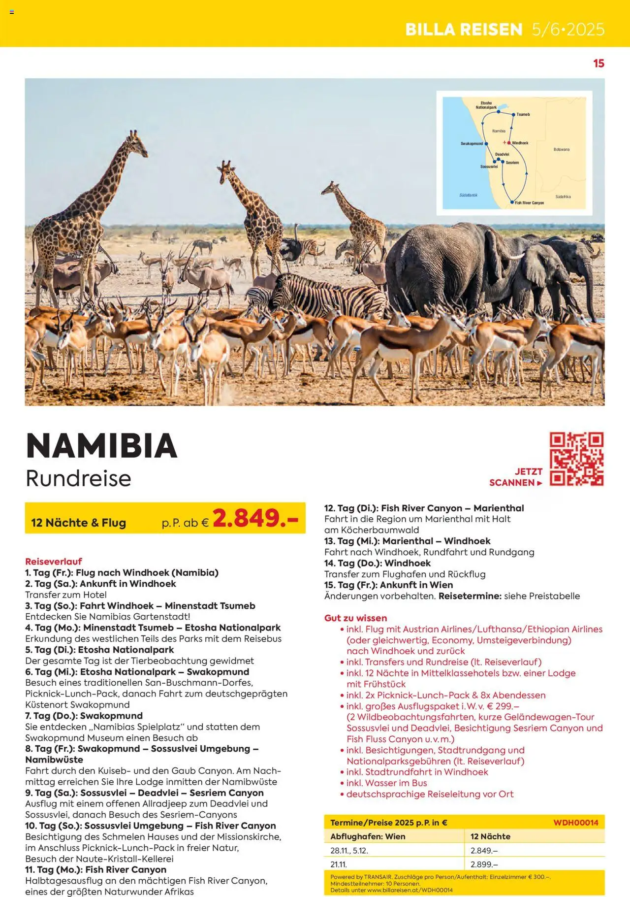 Billa Kreuzfahrten Rundreisen Erlebnisreisen 5/6 2025 - page 15- valid from 03.06.2025
