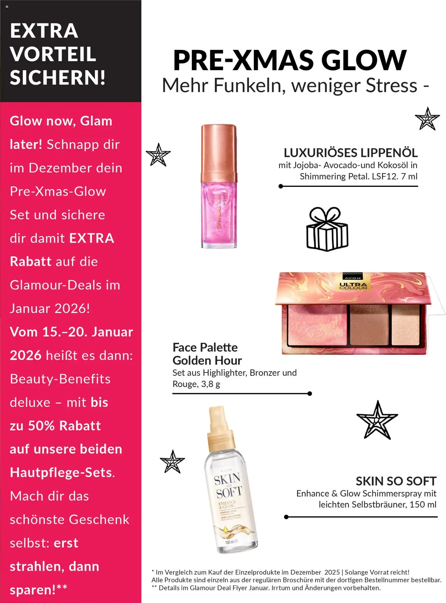 AVON Broschüre Pre X-Mas Glow Set - Seite 2 - gültig ab 01.12.2025