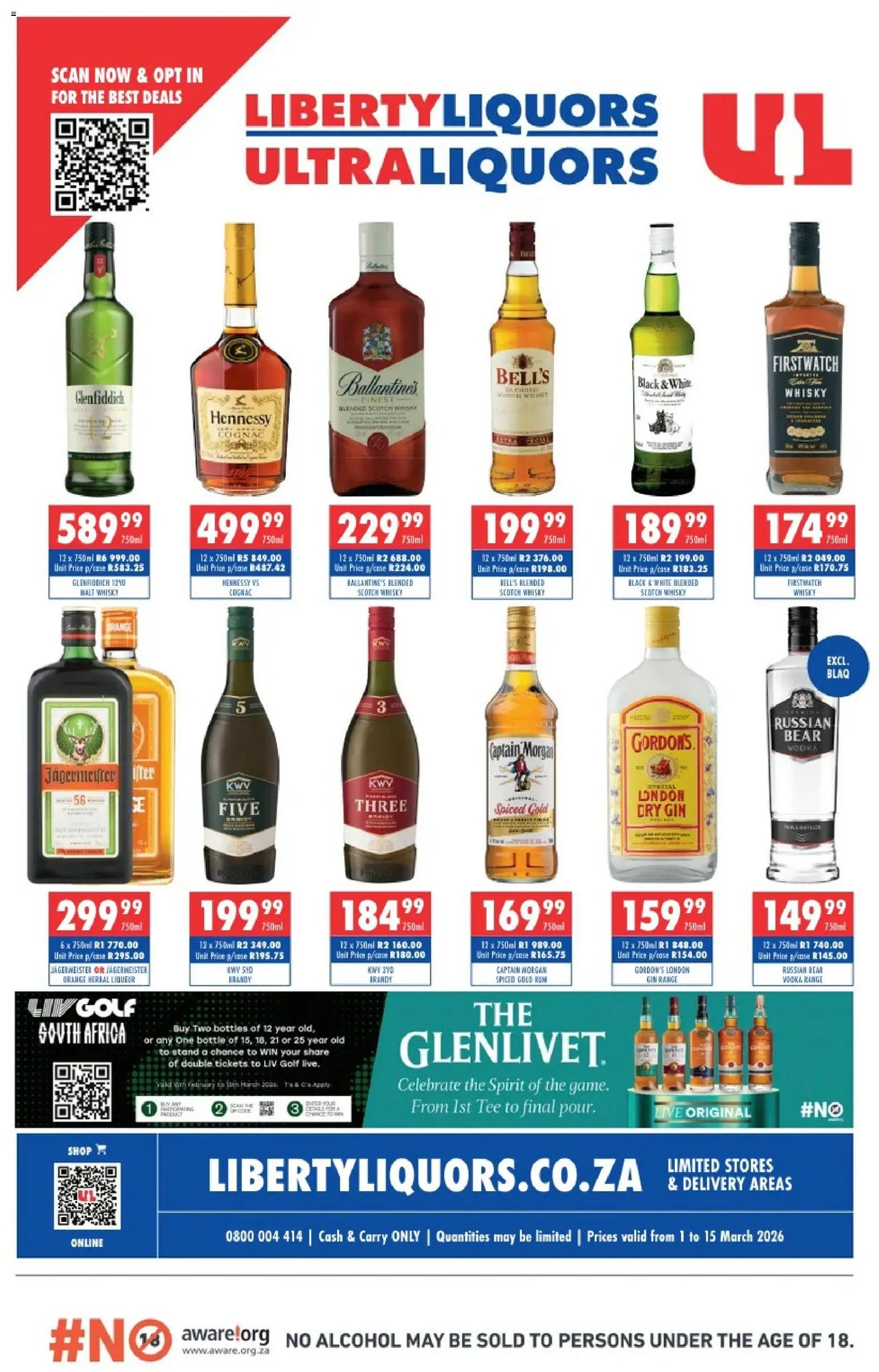Ultra Liquors Liberty Liquors Specials - page 1- valid from 01/03/2026