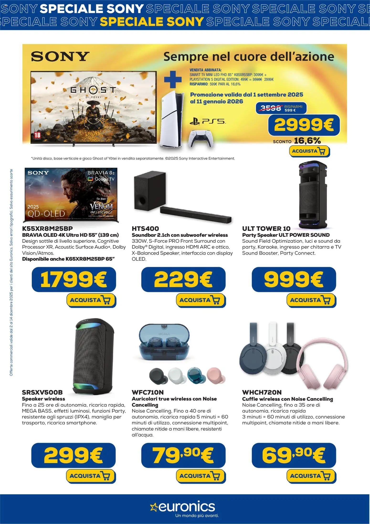 Euronics Sony catalogo - pagina 2 - valido dal 02/12/2025
