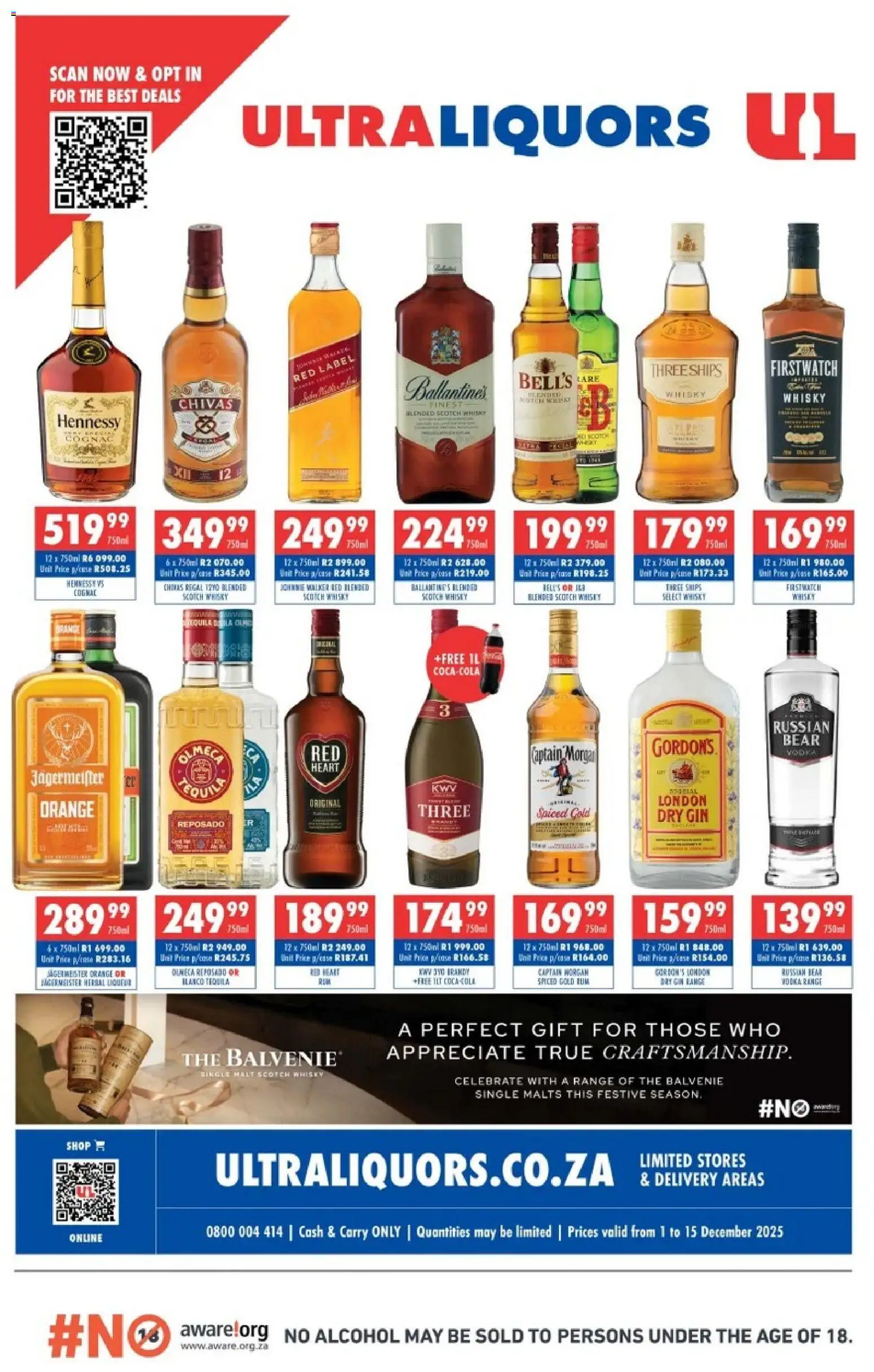 Ultra Liquors Specials - page 1- valid from 01/12/2025