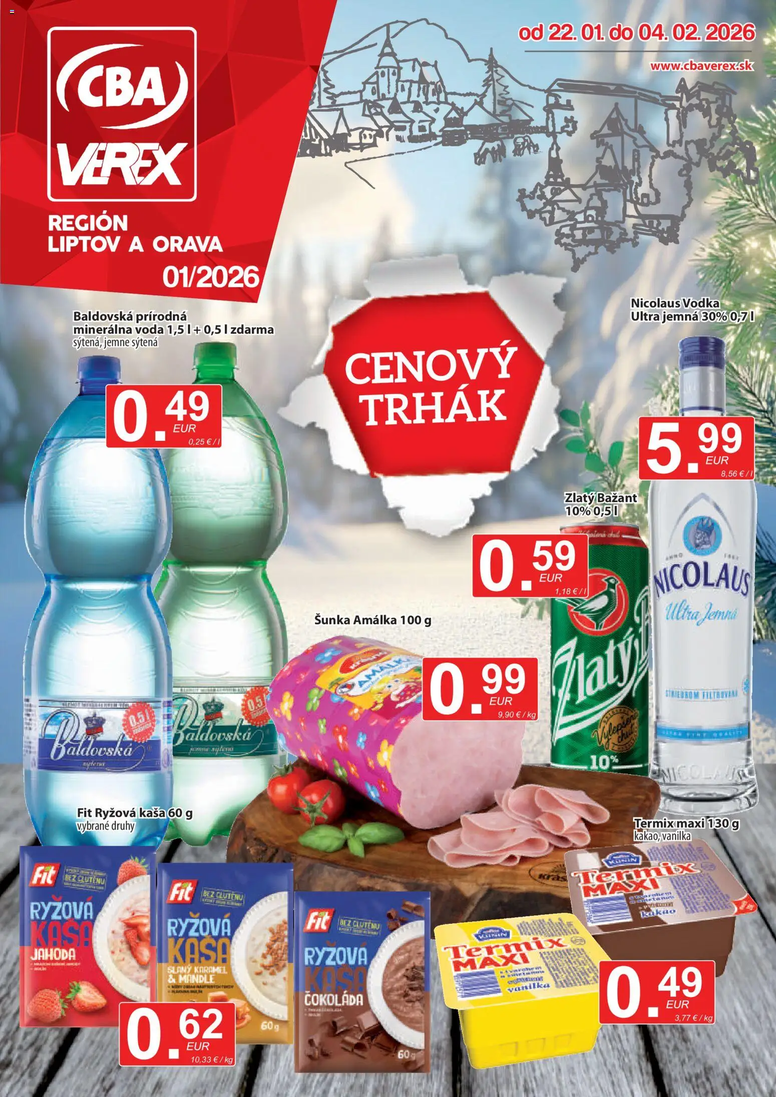 CBA Verex leták - strana 1- platný od 22.01.2026