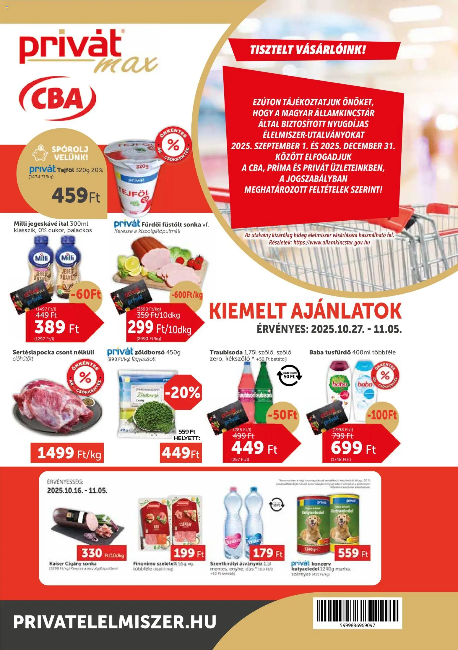 PRIVÁT - Aktuális szórólap MAX - 1oldal - érvényes 2025.10.27.-tól