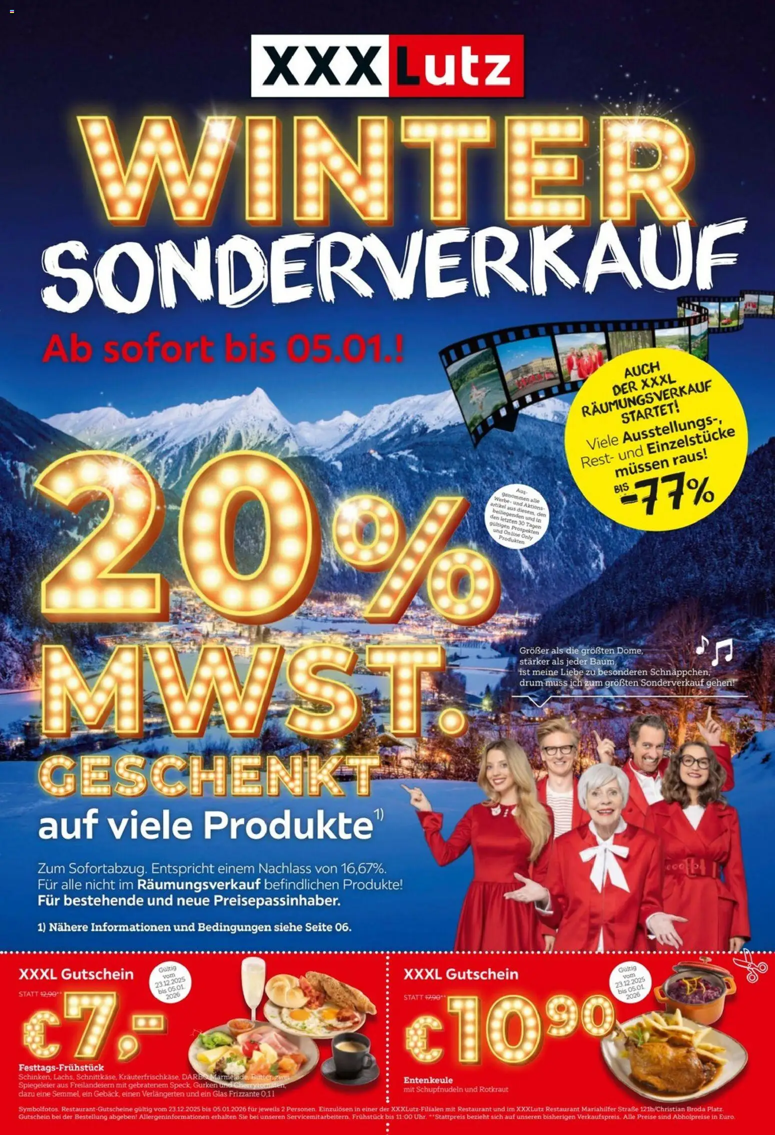 XXXLutz Winter Sonderverkauf - Seite 1- gültig ab 29.12.2025
