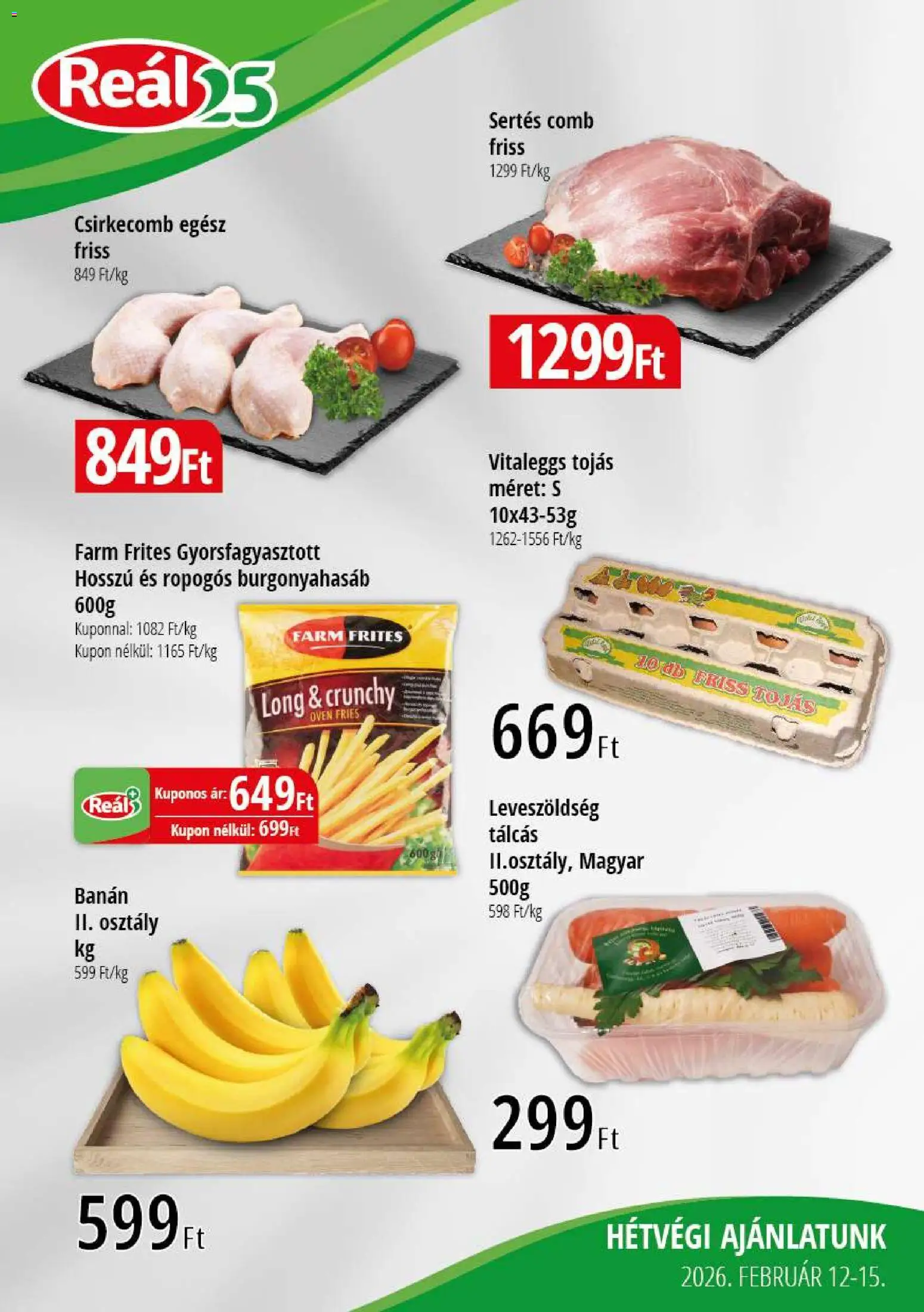 Reál Bevásárló hétvége - Kisalföld - 1oldal - érvényes 2026.02.12.-tól