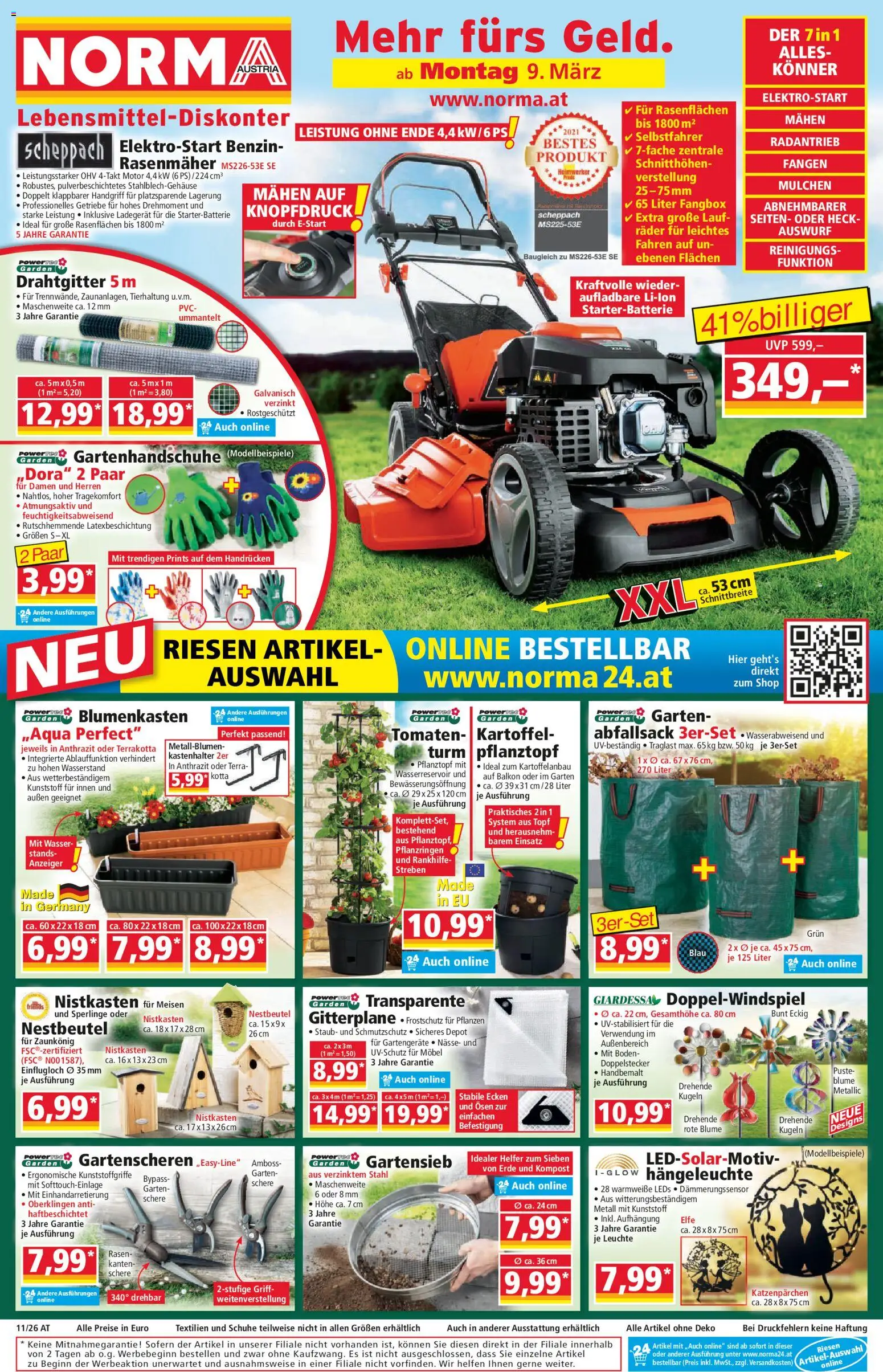 Norma Flugblatt - Seite 1- gültig ab 09.03.2026