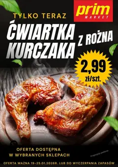 Podgląd Prim Market Promocja - Ćwiartka Kurczaka Z Rożna ważny od 19.01.2026
