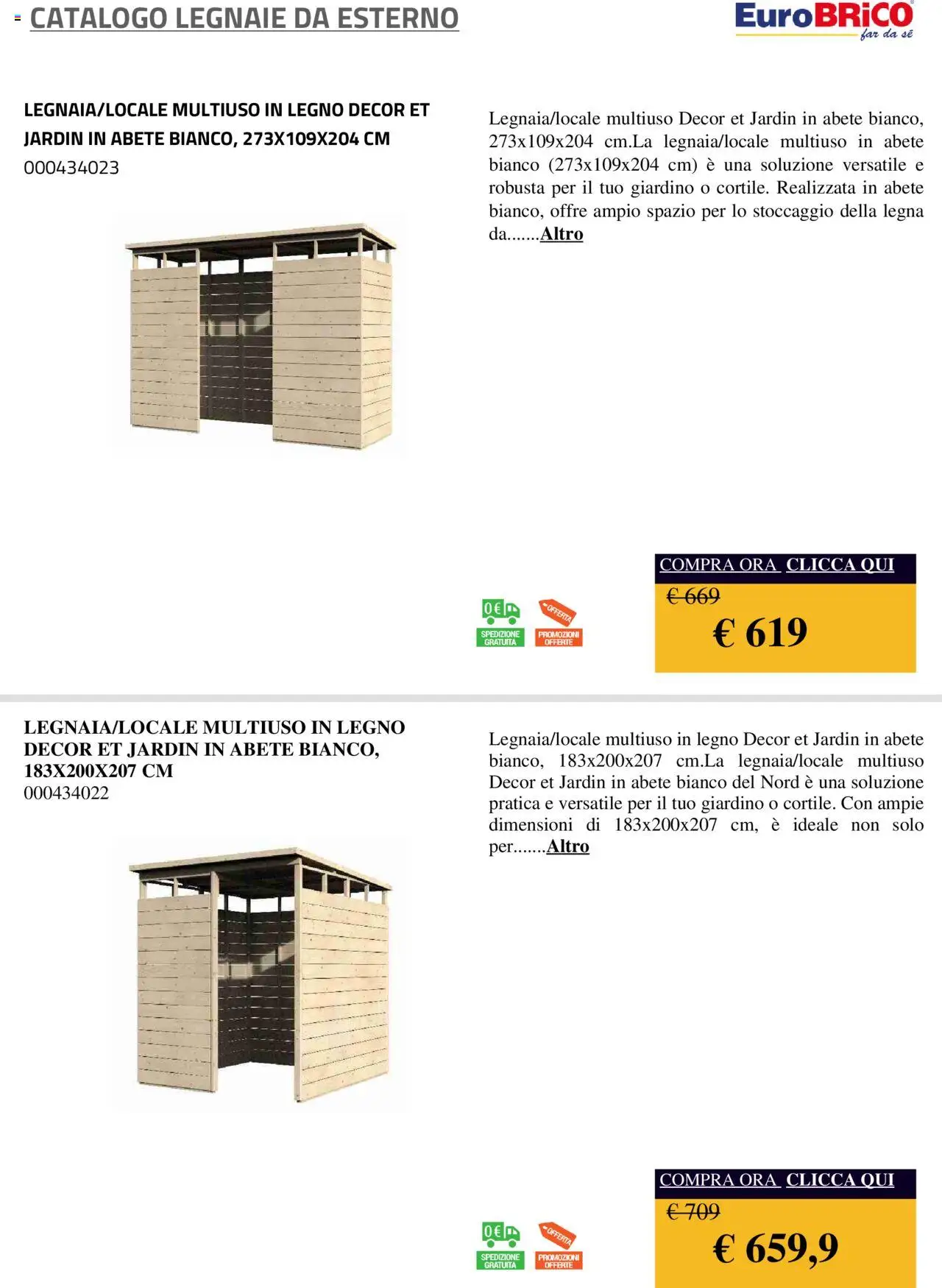 Eurobrico Legnaie da esterno catalogo - pagina 8 - valido dal 23/07/2025