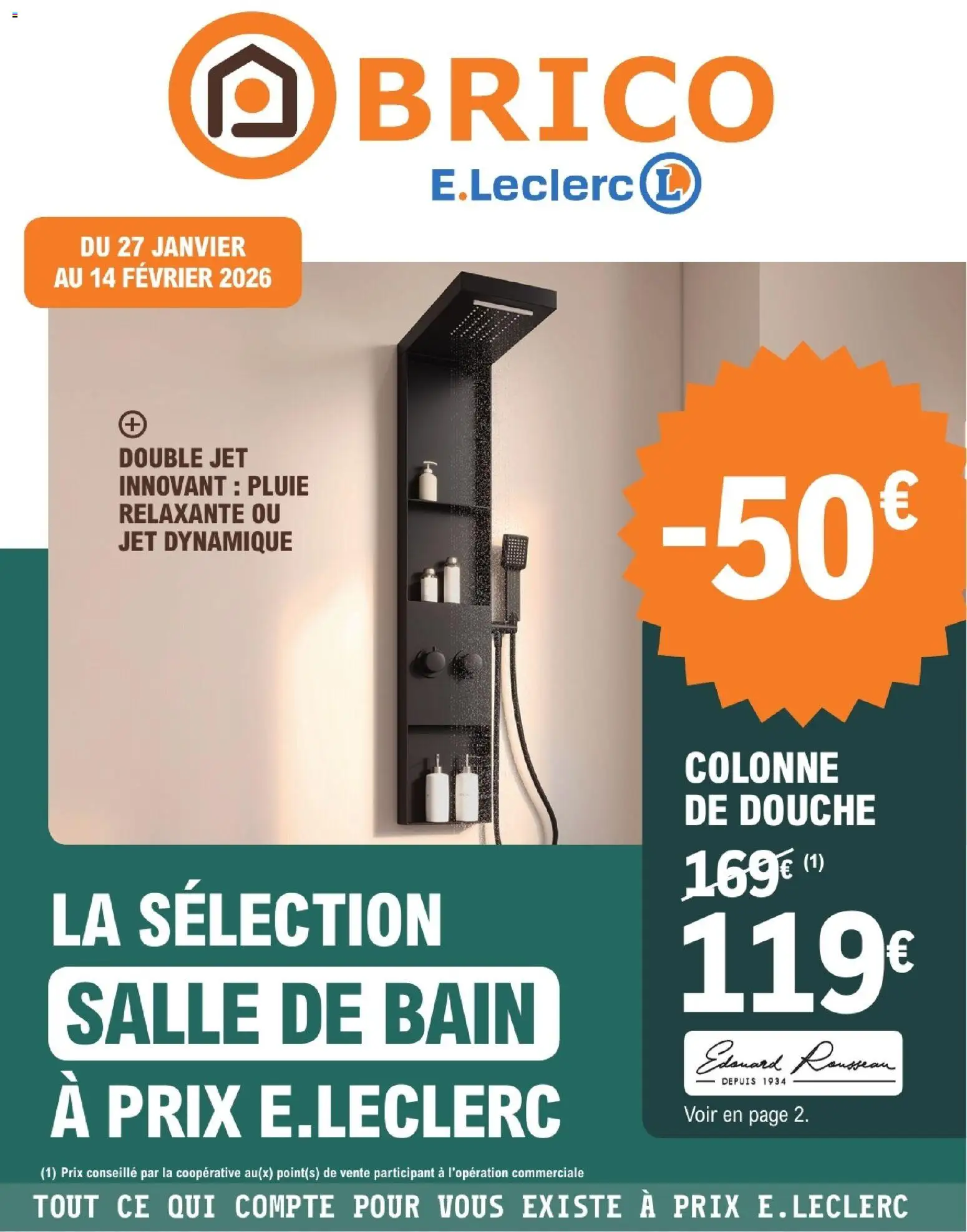 Brico E.Leclerc catalogue - page 1 - valable à partir du 27/01/2026