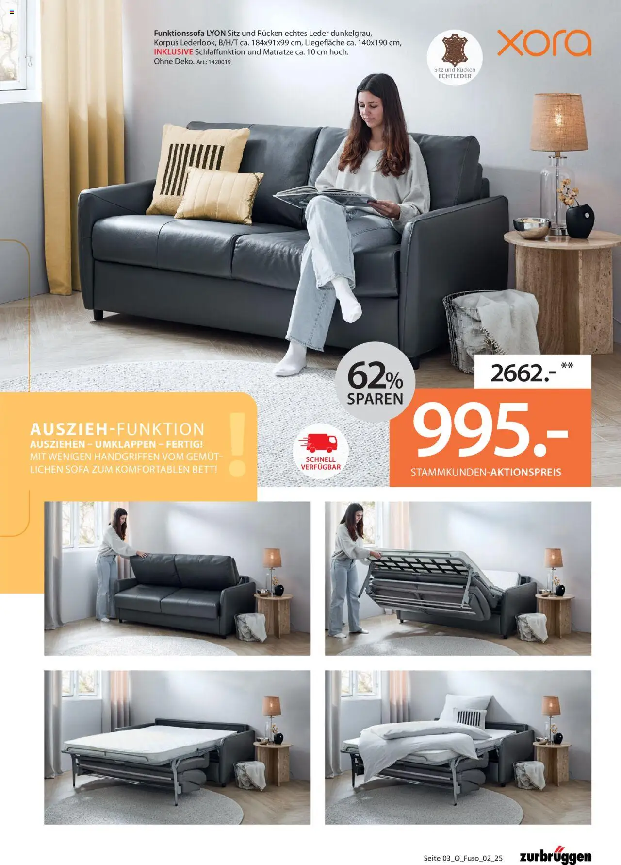 Zurbrüggen Schlafsofa Spezial - Seite 3 - gültig ab 03.07.2025