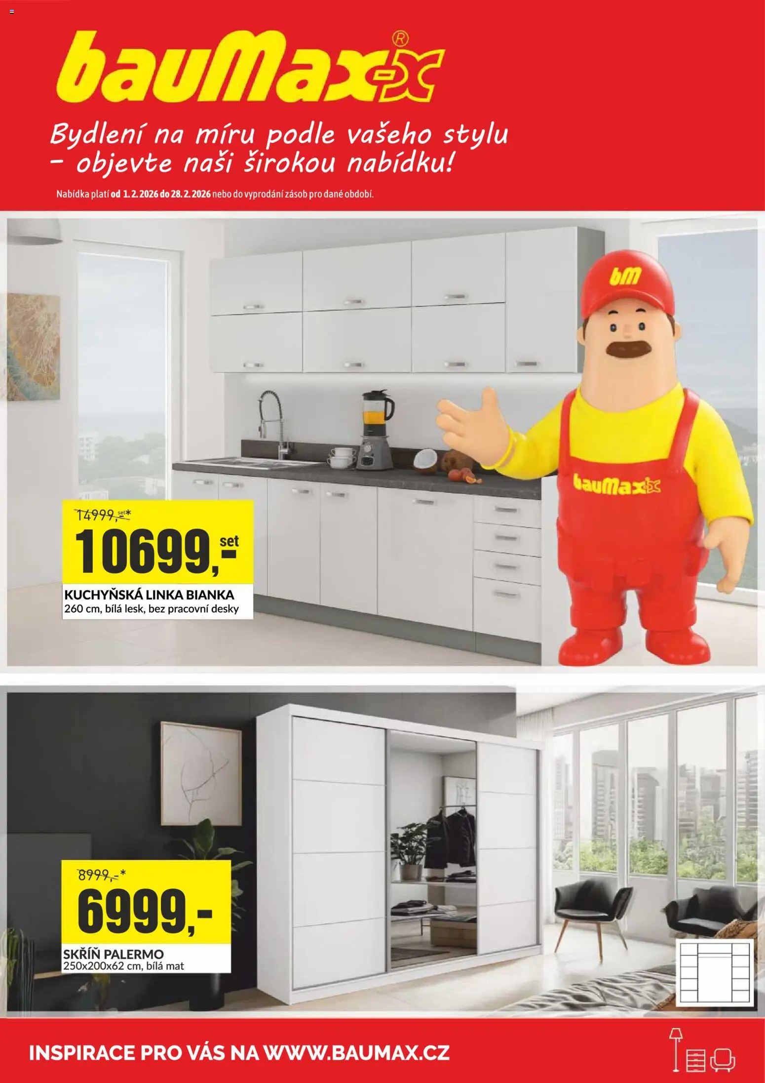 BAUMAX leták - Bydlení na míru podle vašeho stylu - strana 1- platný od 01.02.2026