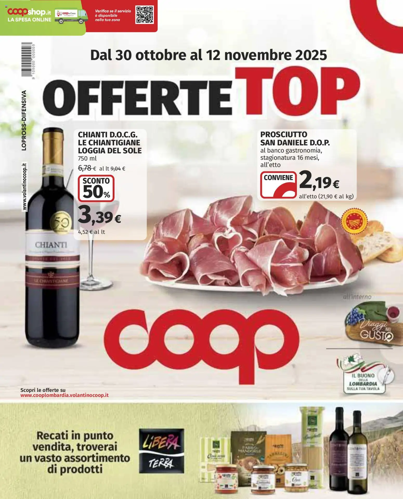 Volantino COOP	 - pagina 1 - valido dal 30/10/2025
