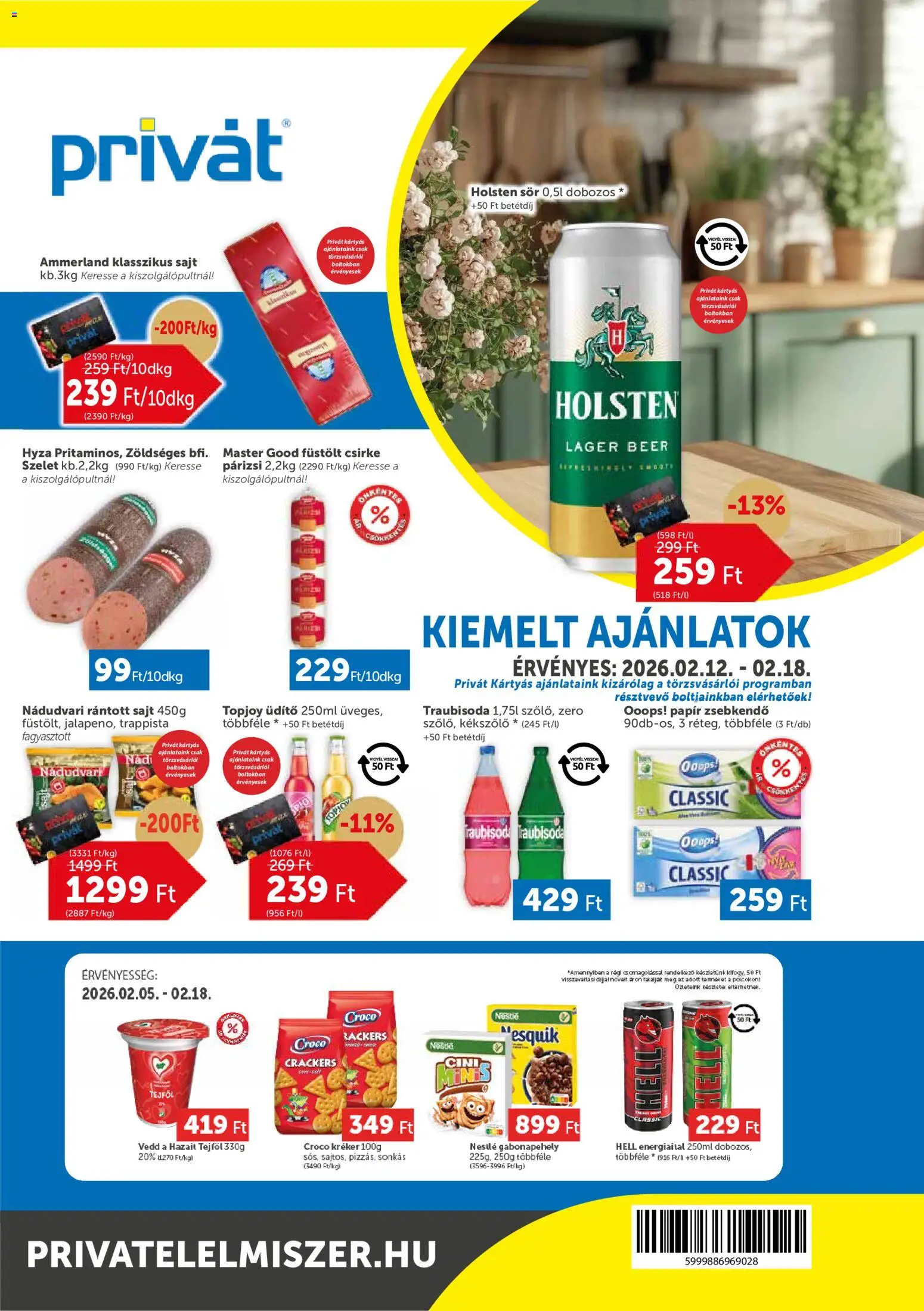 PRIVÁT Akciós újság - 1oldal - érvényes 2026.02.12.-tól