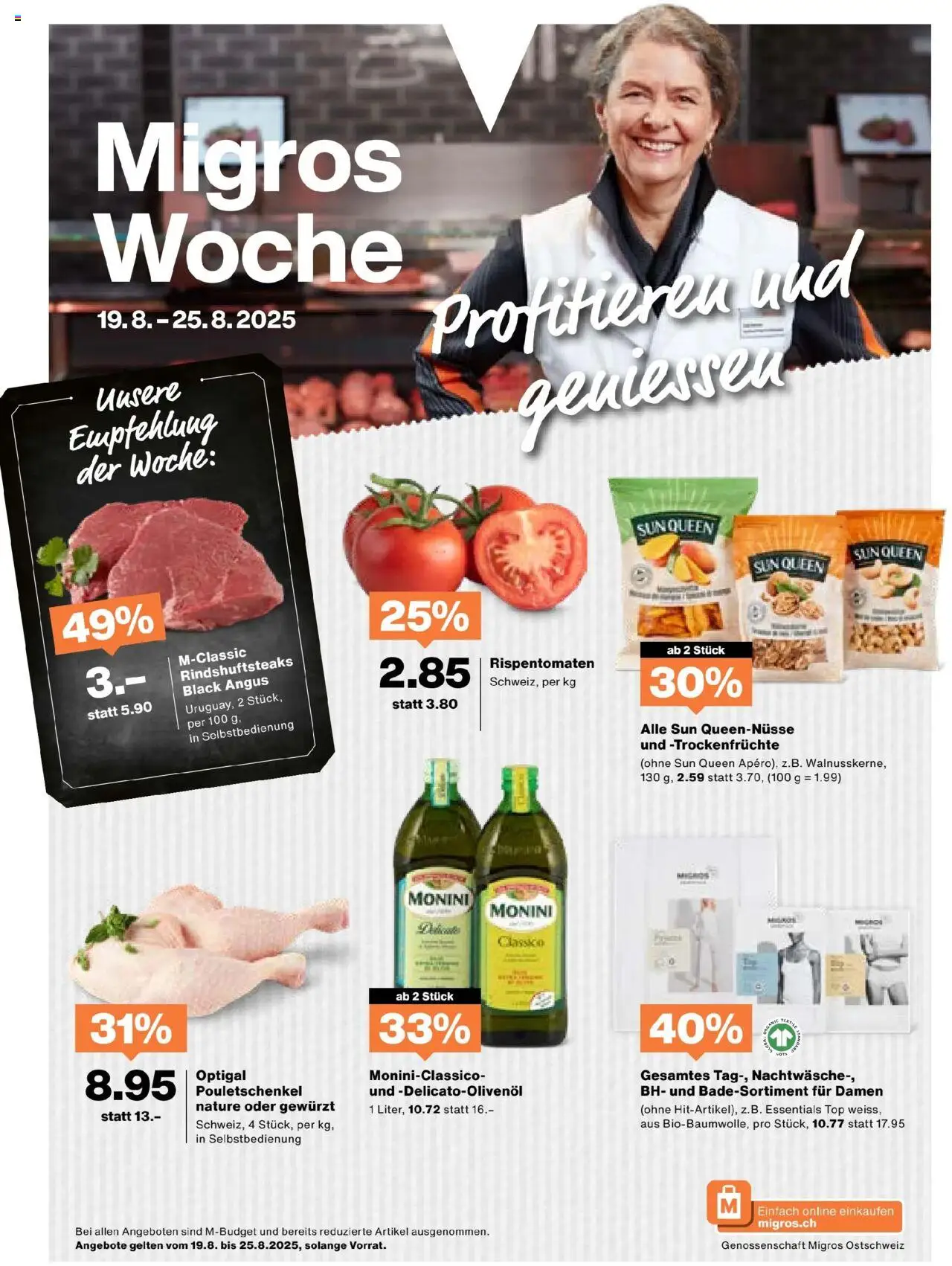 Migros Aktionen - Seite 1- gültig ab 19.08.2025