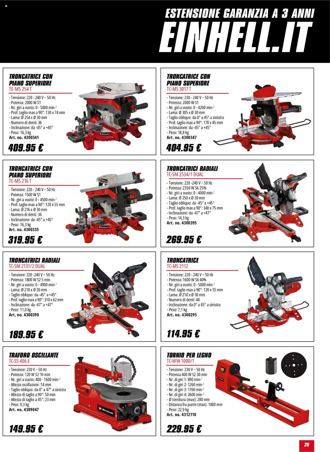 Volantino Einhell	 - pagina 25 - valido dal 01/10/2025