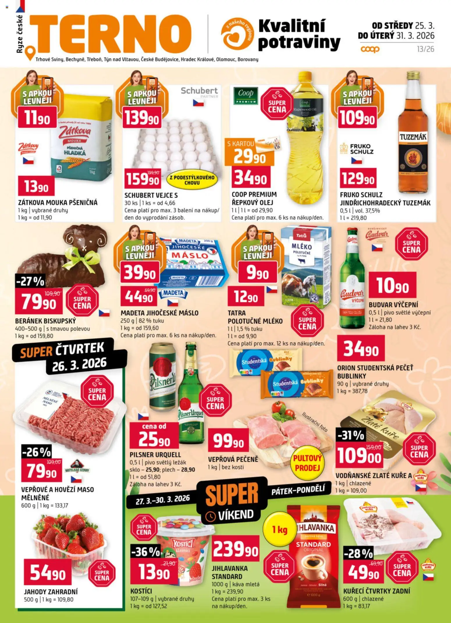 Terno leták - strana 1- platný od 25.03.2026