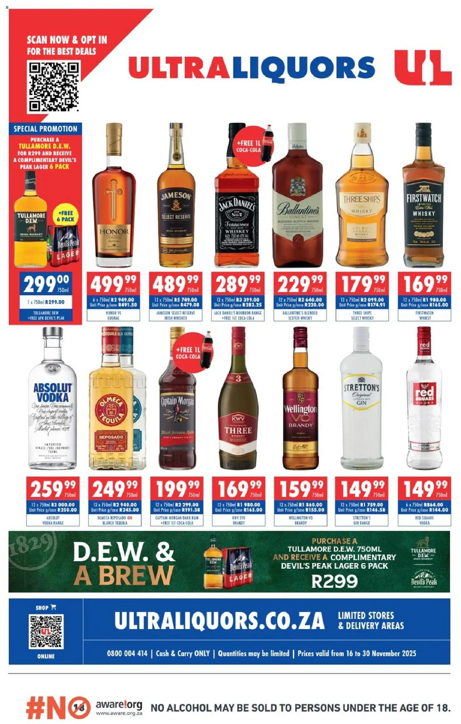 Ultra Liquors Specials - page 1- valid from 16/11/2025