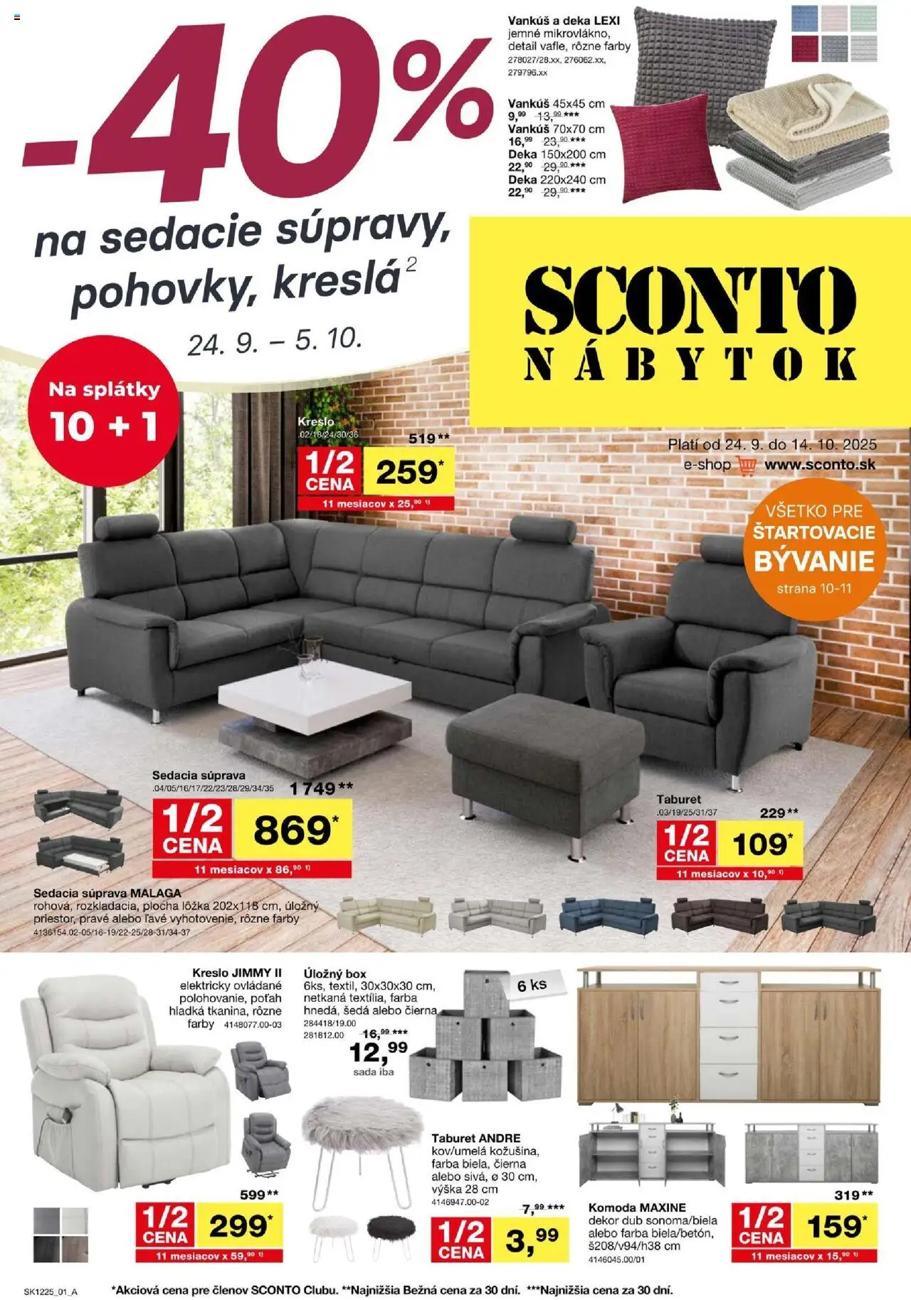 Sconto nábytok leták - strana 1- platný od 24.09.2025