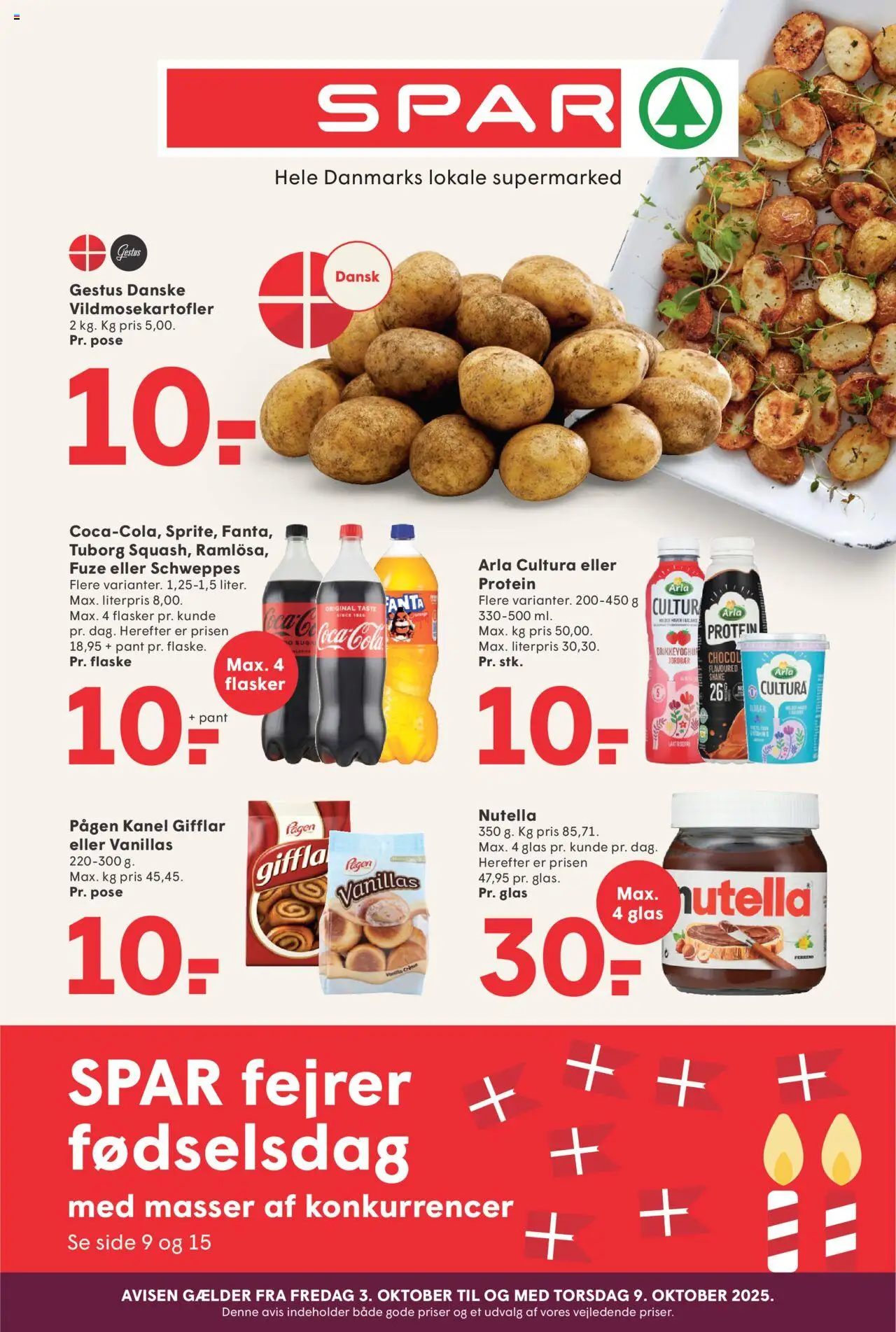 Spar - Tilbudsavis - side 1- gyldig fra 03/10/2025