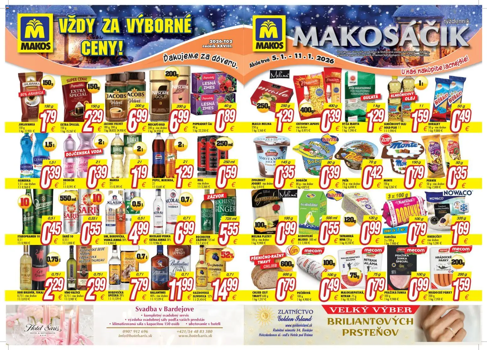 Makos leták - strana 1- platný od 05.01.2026