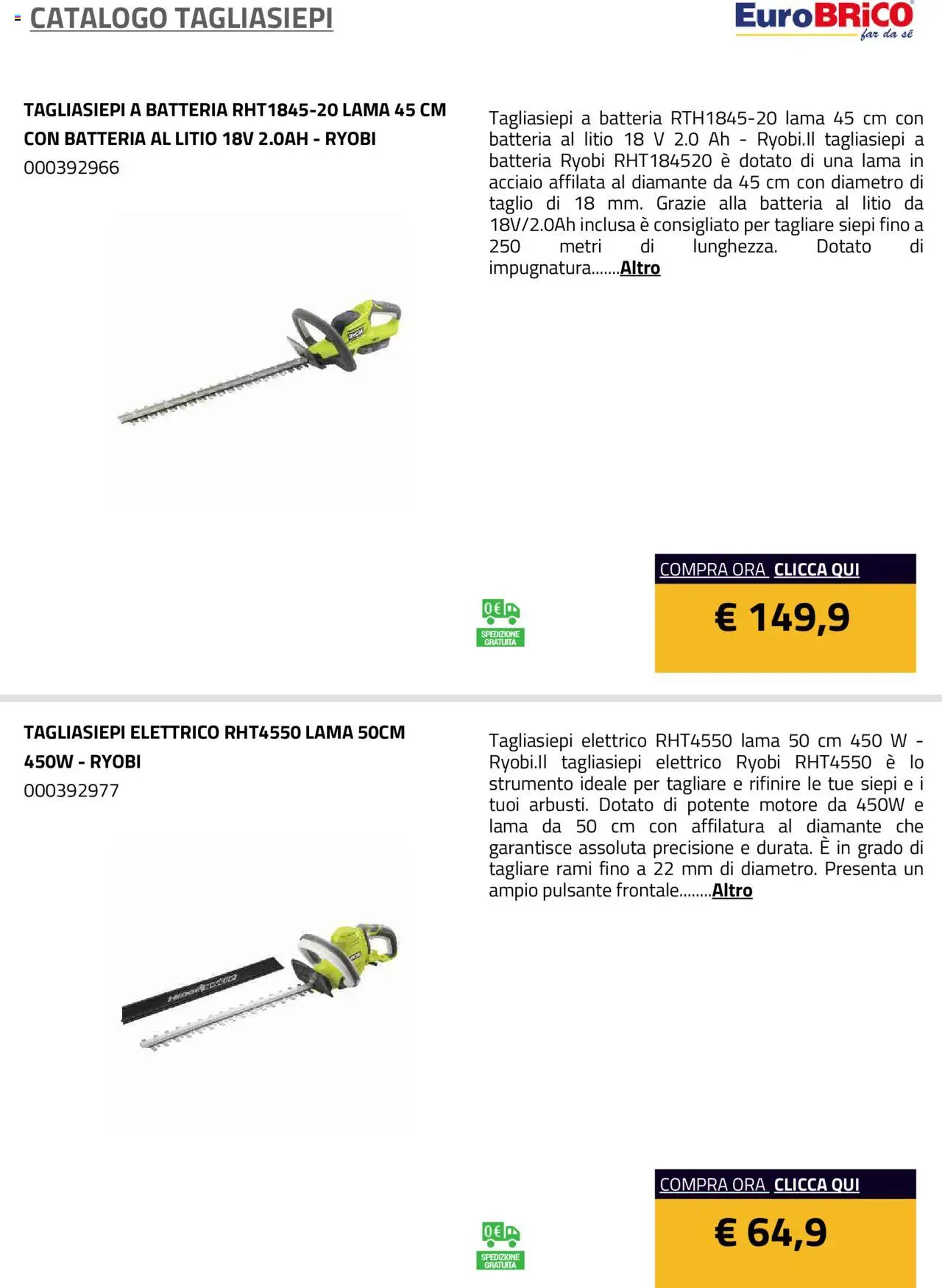 Eurobrico Tagliasiepi catalogo - pagina 12 - valido dal 23/07/2025