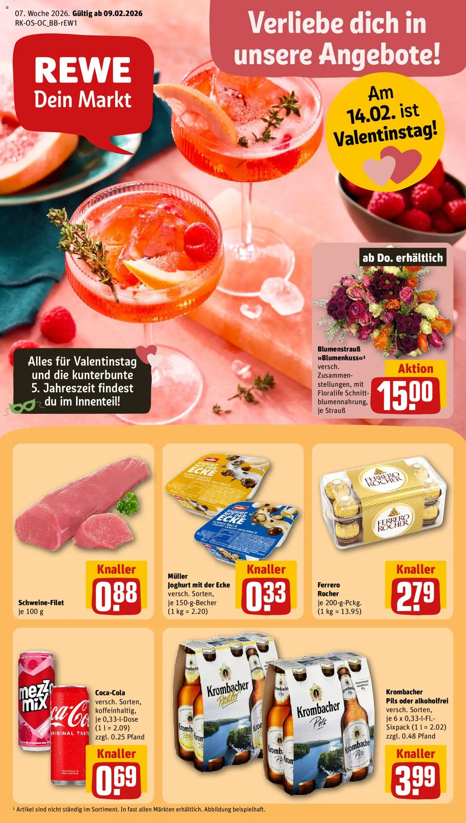 Rewe Prospekt - Seite 1 - gültig ab 09.02.2026