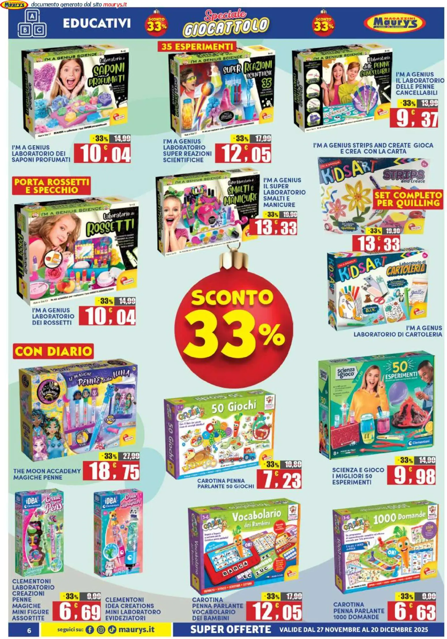 Maury's Giocattolo catalogo - pagina 6 - valido dal 27/11/2025