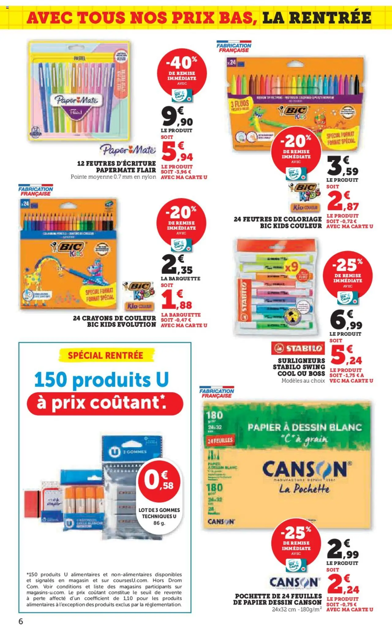 Super U La rentrée à prix bas - page 6 - valable à partir du 16/07/2025
