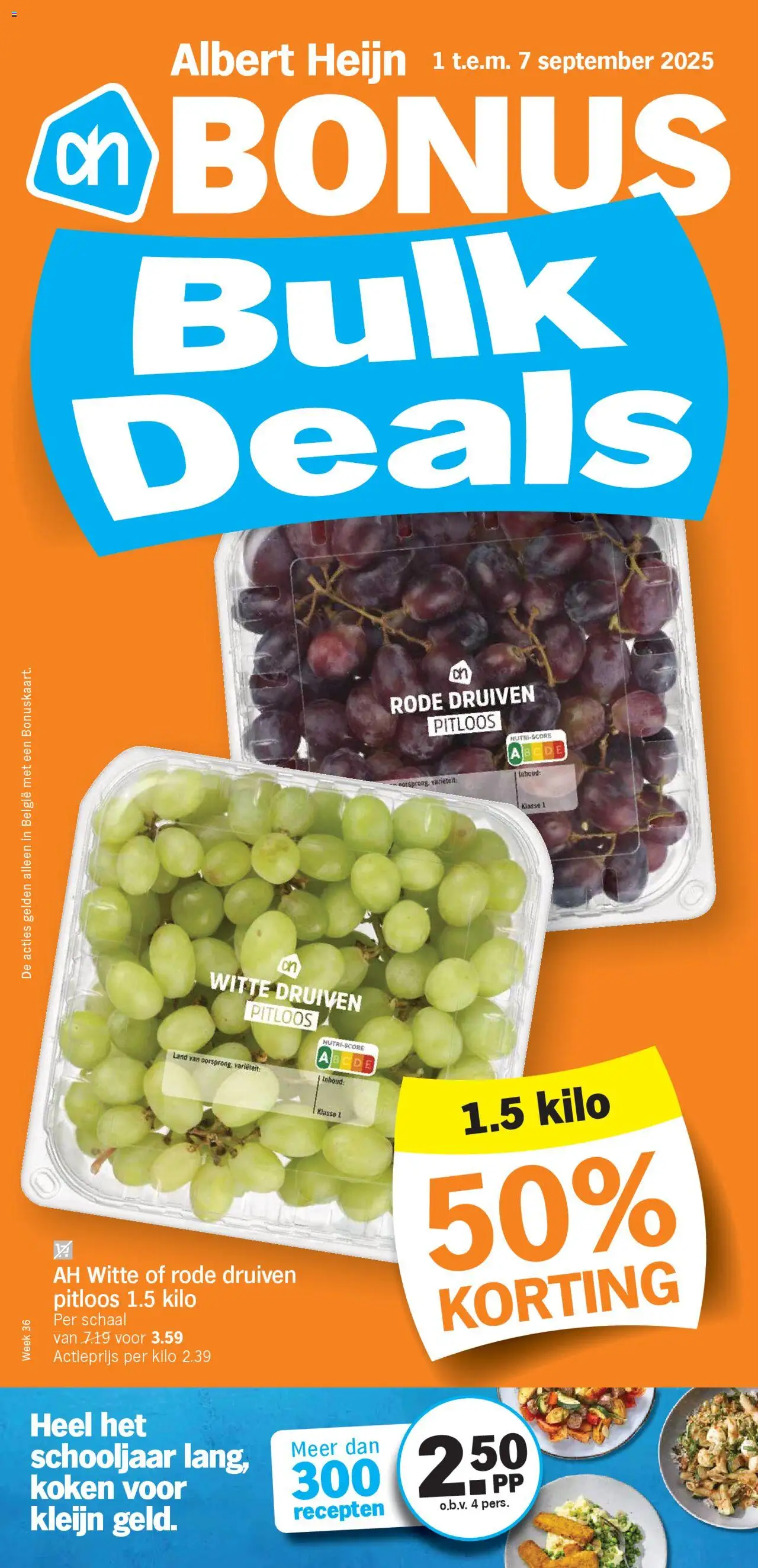 Albert Heijn folder week  / de la semaine 36 - pagina 1- geldig vanaf 01/09/2025