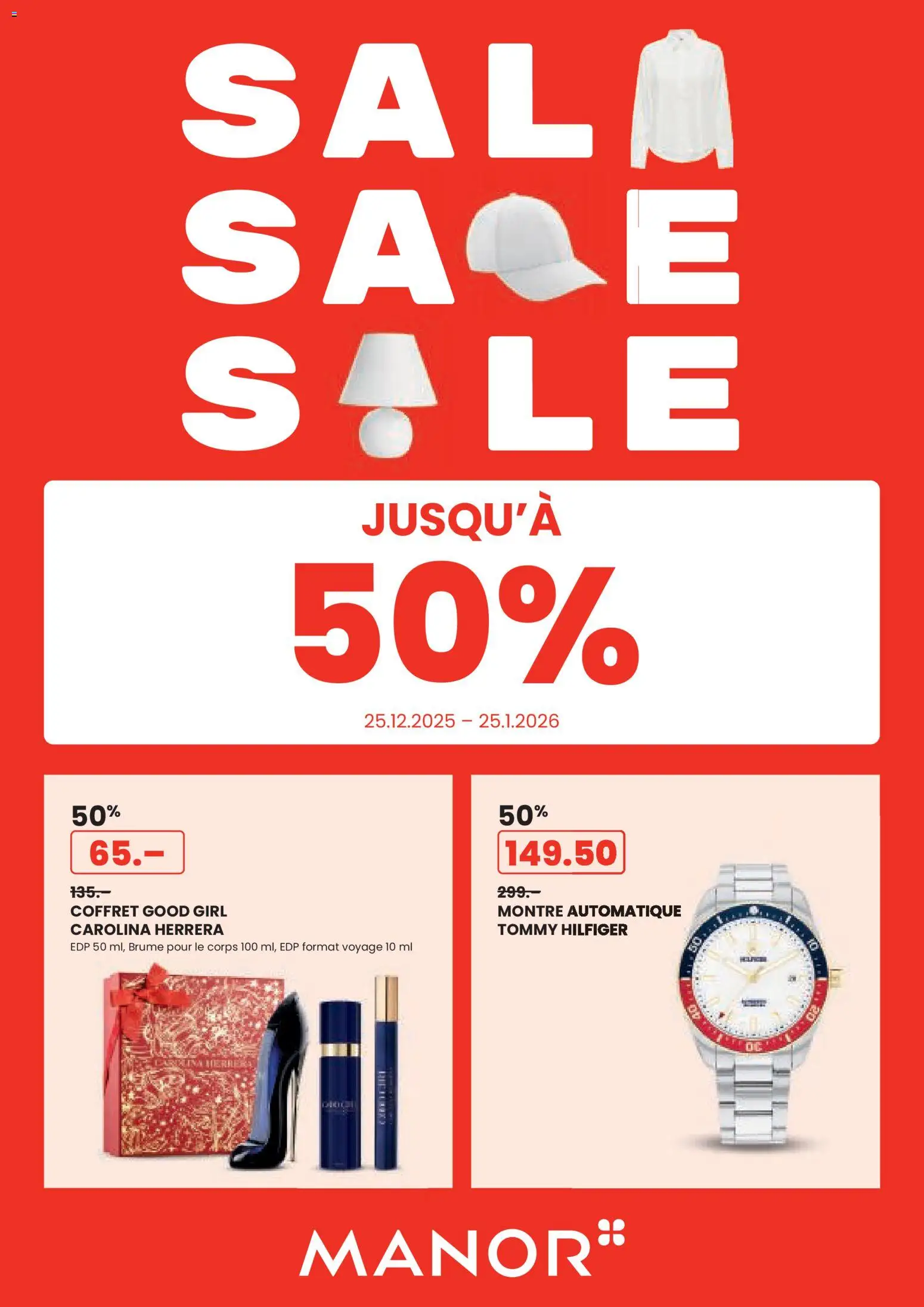 Manor Aktionen Sale FR - Seite 1- gültig ab 25.12.2025