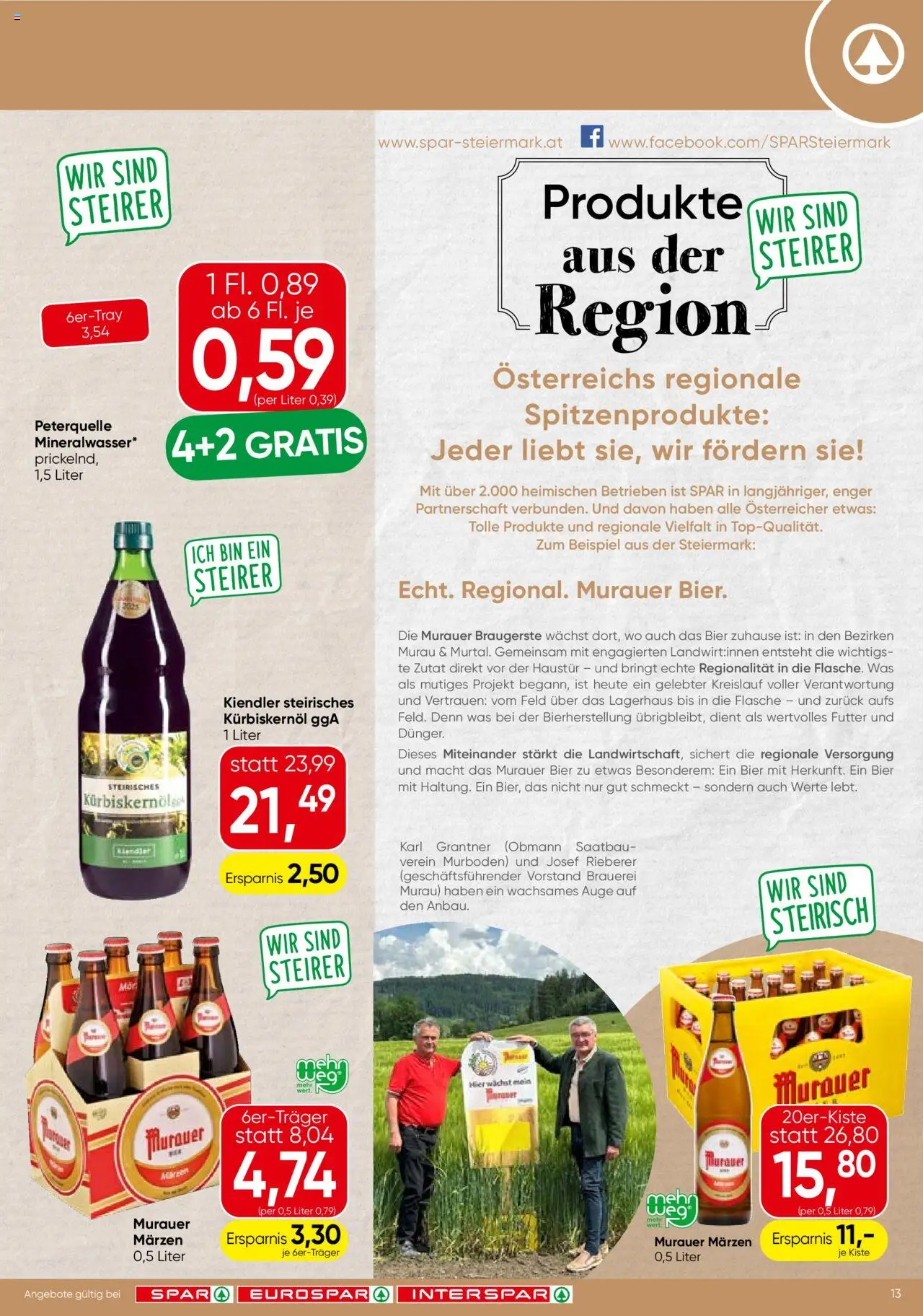 Spar Flugblatt - Steiermark - Seite 13- gültig ab 17.07.2025