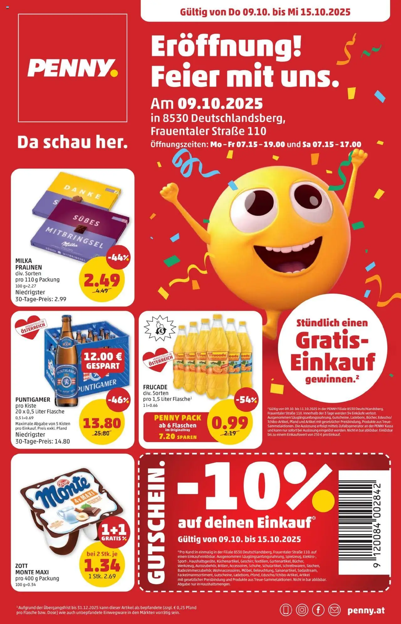 Penny Markt - Eröffnung in 8530 Deutschlandsberg - Seite 1- gültig ab 09.10.2025