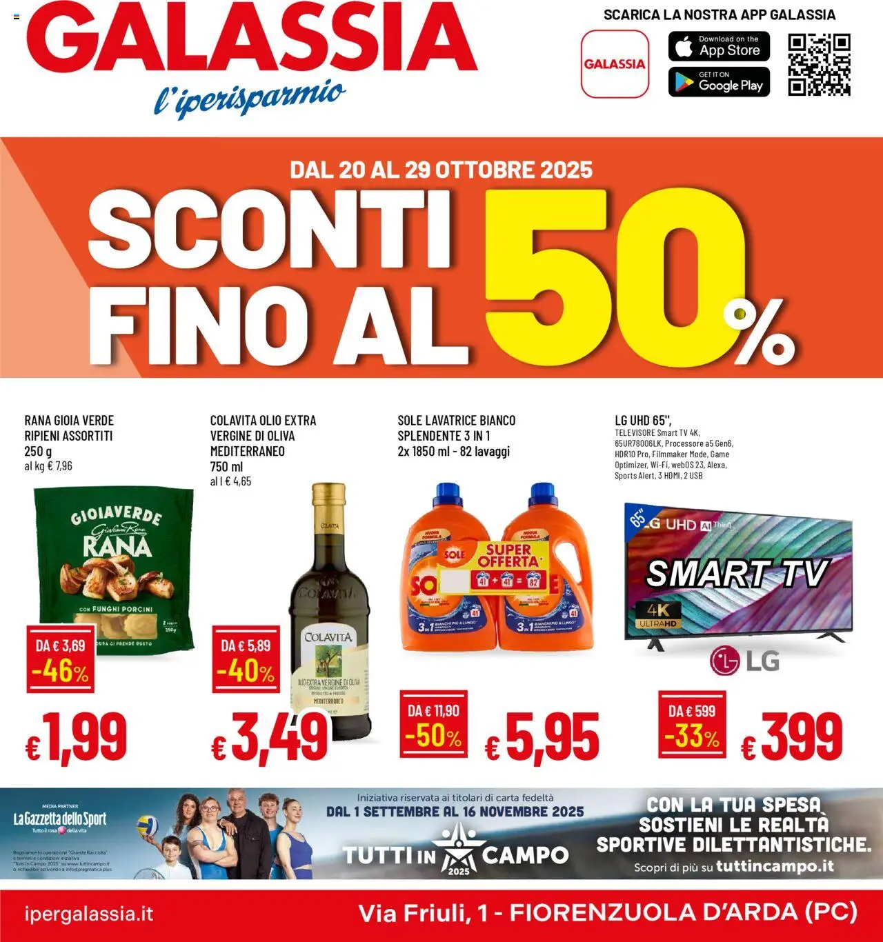 Volantino Galassia	 - pagina 1 - valido dal 20/10/2025