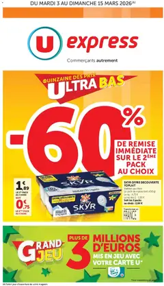 Aperçu U Express - Quinzaine des prix ultra bas valable à partir du 03/03/2026