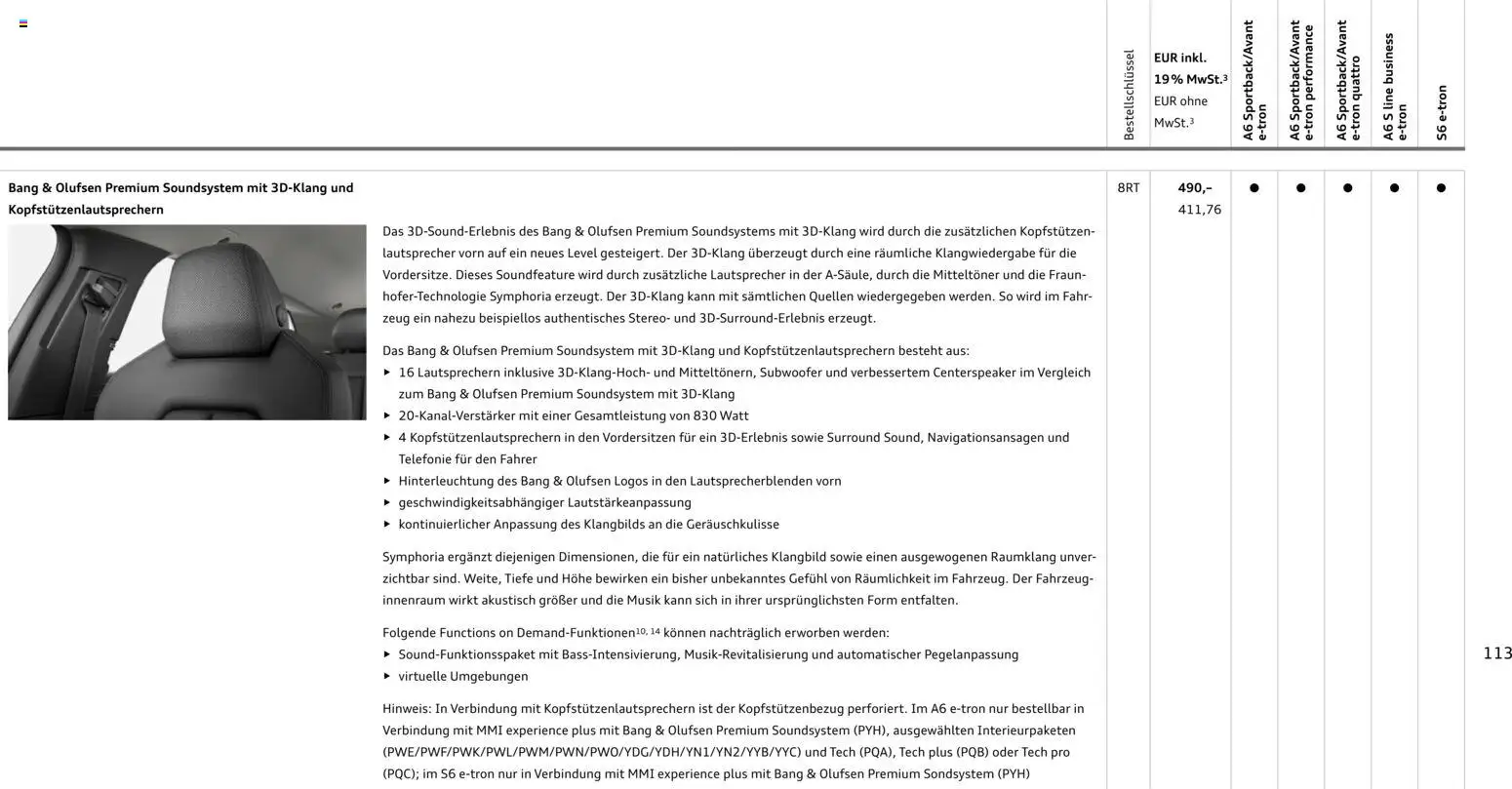 Audi  A6 e-tron - Seite 113 - gültig ab 01.10.2025
