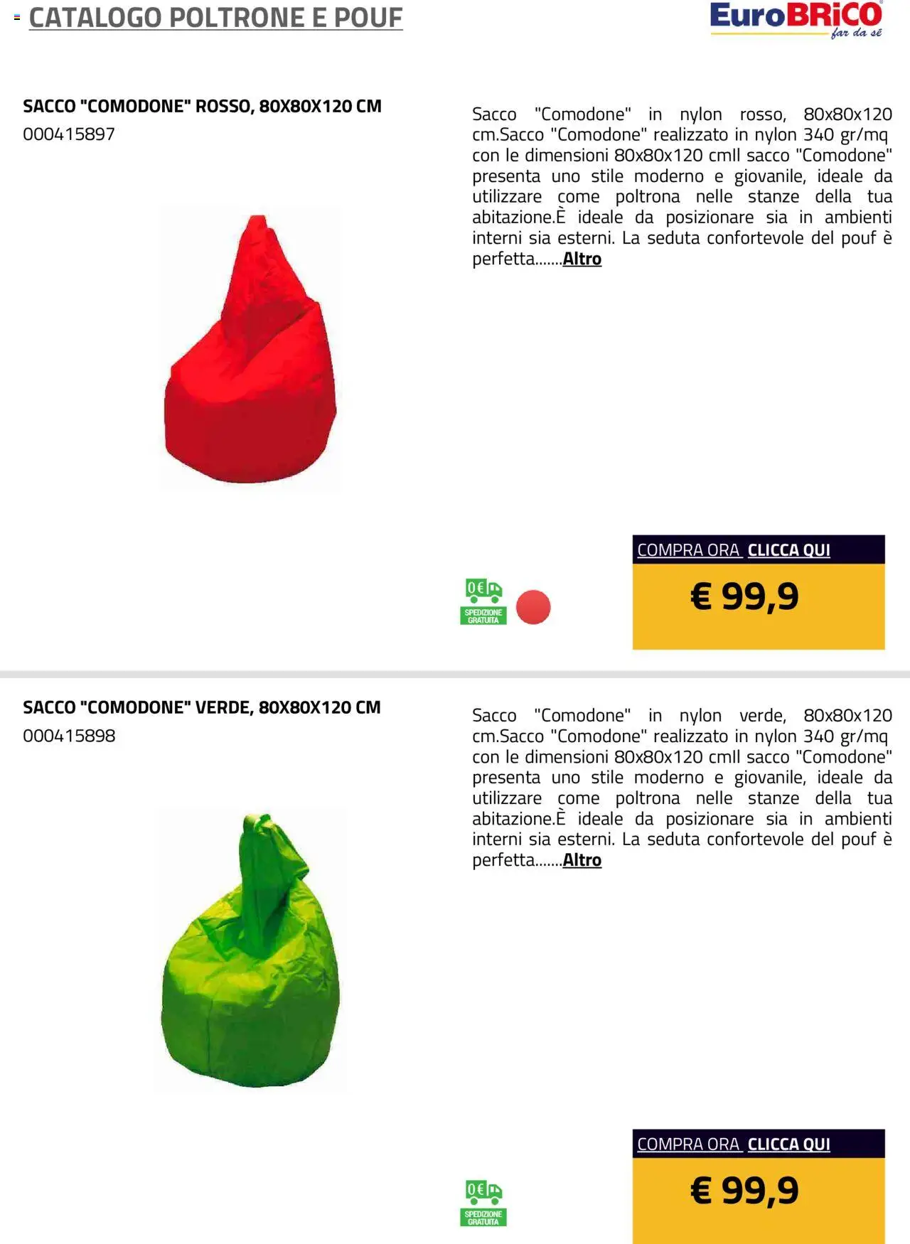 Eurobrico Poltrone e Pouf catalogo - pagina 33 - valido dal 23/07/2025