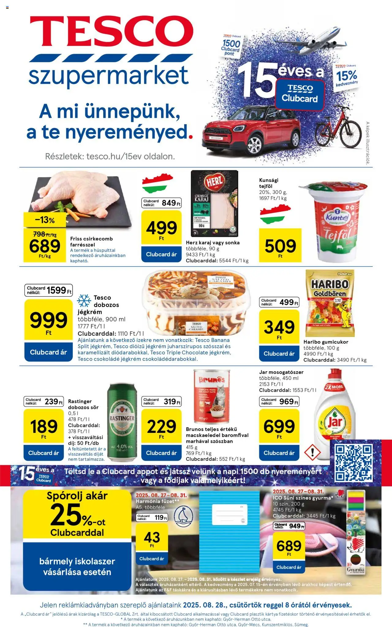 Tesco Szupermarket - Akciós újság  - 1oldal - érvényes 2025.08.28.-tól
